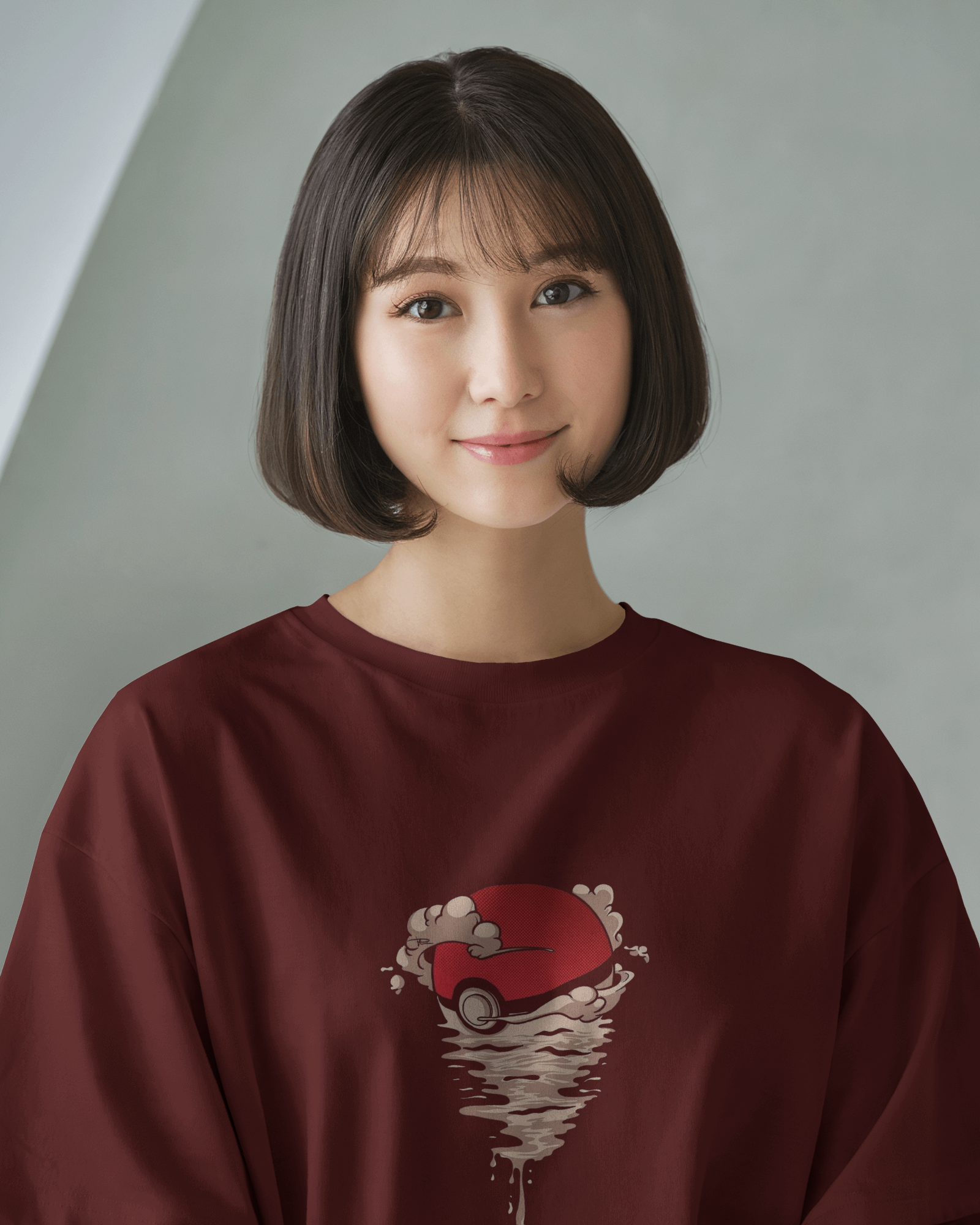 Naruto X Pokémon Crossover Ladies Oversized Classic T-shirt | Teeyatra | Anime