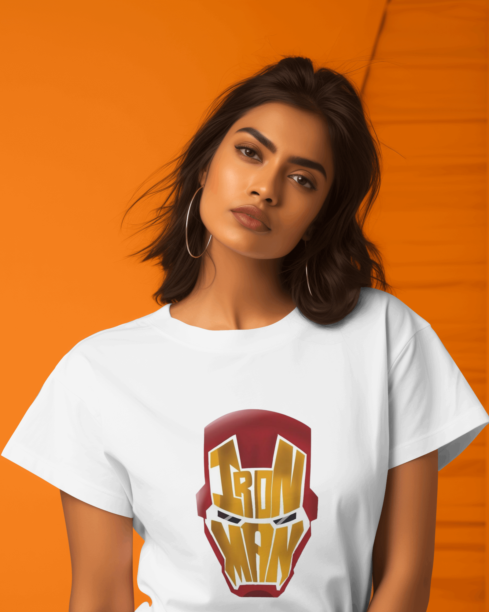 Marvel's Iron Man Core Symbol Ladies Classic Crew T-Shirt | Teeyatra