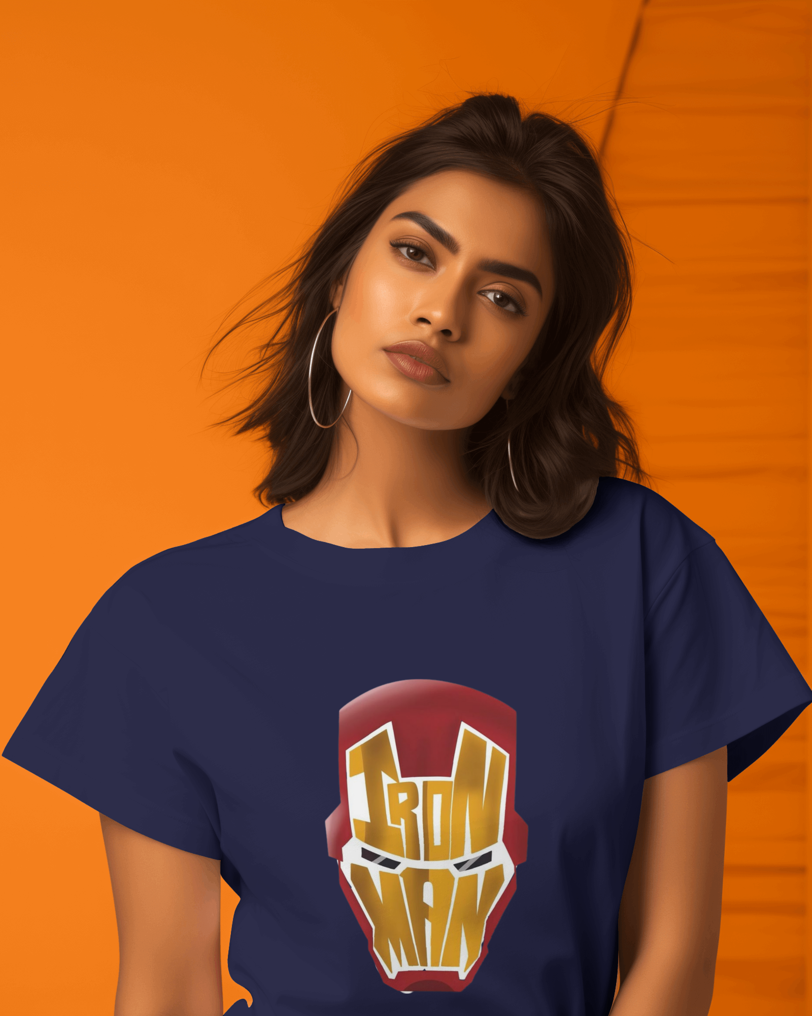 Marvel's Iron Man Core Symbol Ladies Classic Crew T-Shirt | Teeyatra