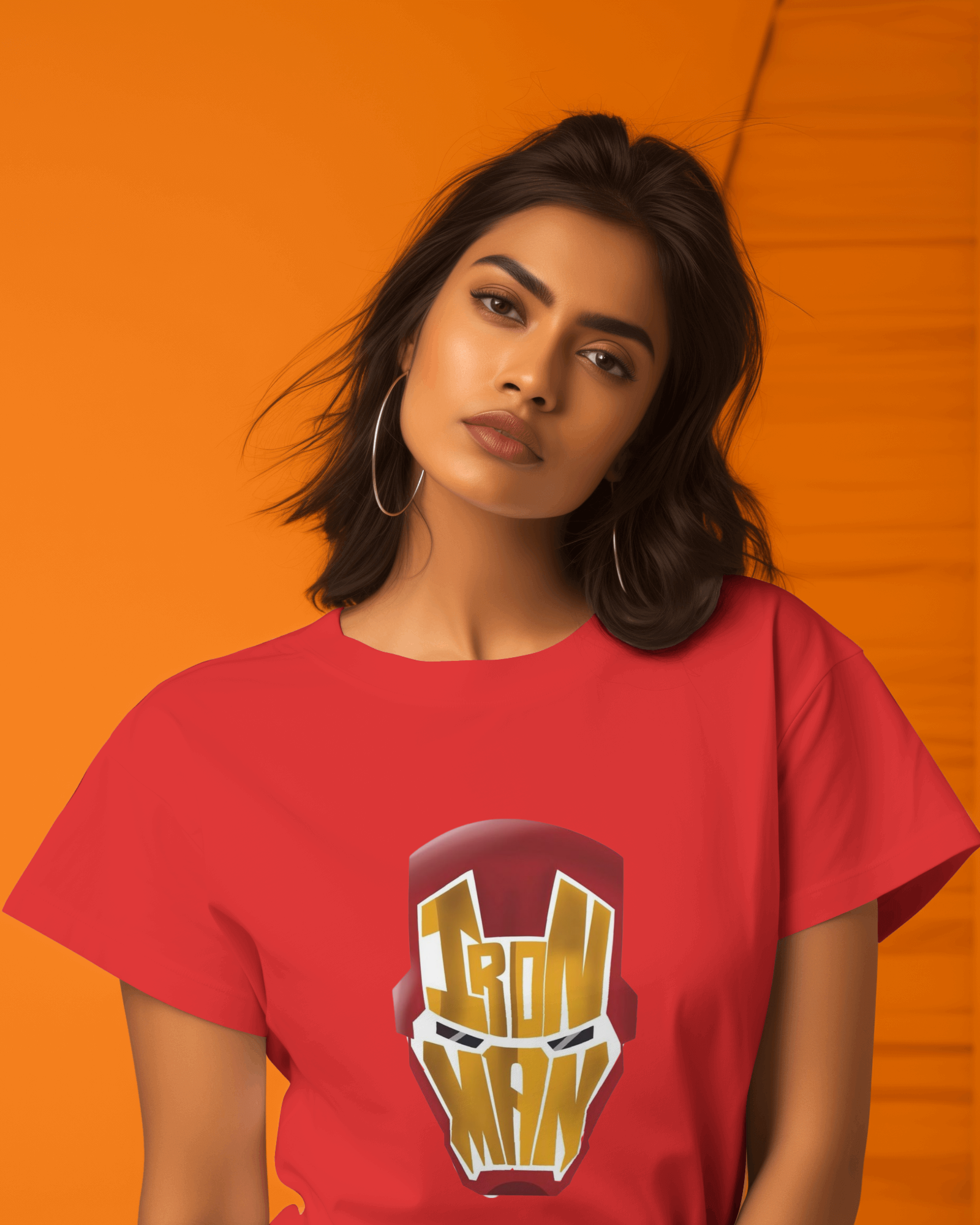 Marvel's Iron Man Core Symbol Ladies Classic Crew T-Shirt | Teeyatra
