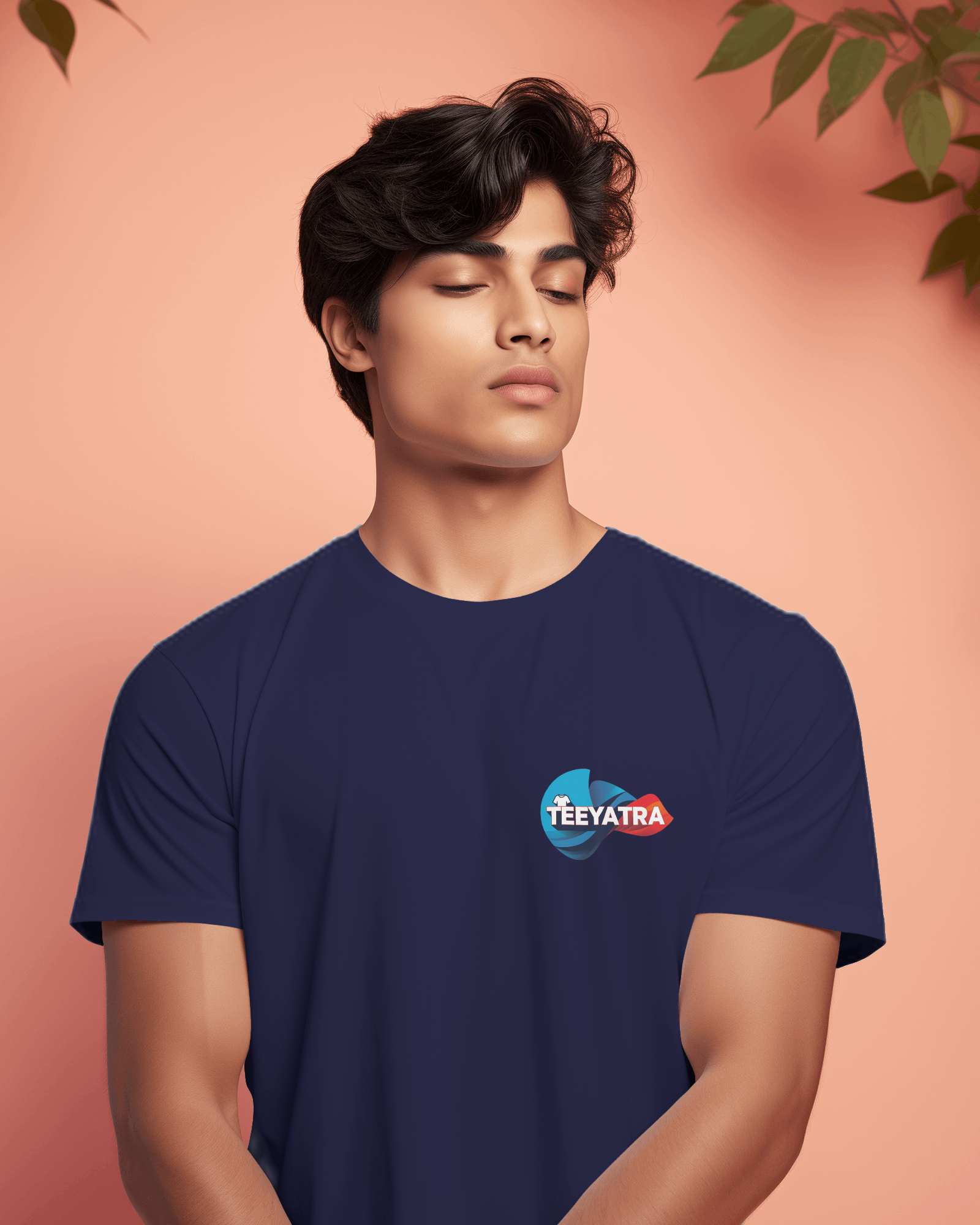 TEEYATRA Logo Men's Classic Crew T-Shirt | Teeyatra
