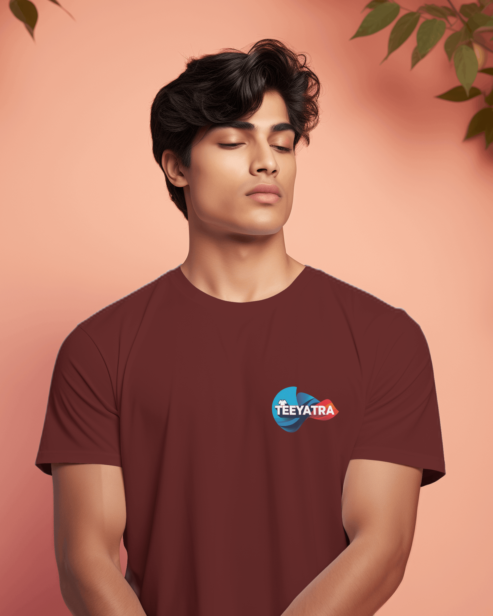 TEEYATRA Logo Men's Classic Crew T-Shirt | Teeyatra