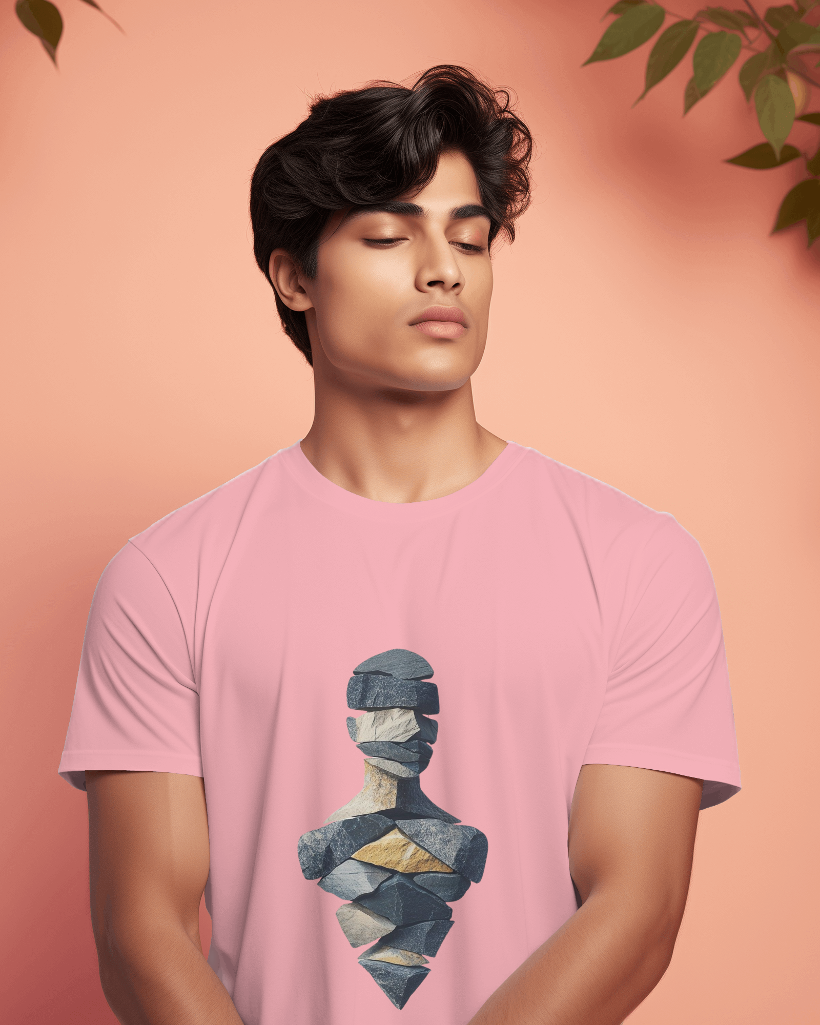 Geometric Layered Art Men's Classic Crew T-Shirt | Teeyatra | Abstract