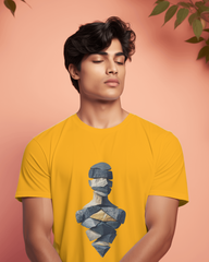 Geometric Layered Art Men's Classic Crew T-Shirt | Teeyatra | Abstract