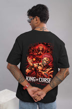 King of Curse Anime Oversized T-Shirt – 240 GSM French Terry | Premium DTF Back Print | Unisex Streetwear