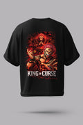 King of Curse Anime Oversized T-Shirt – 240 GSM French Terry | Premium DTF Back Print | Unisex Streetwear