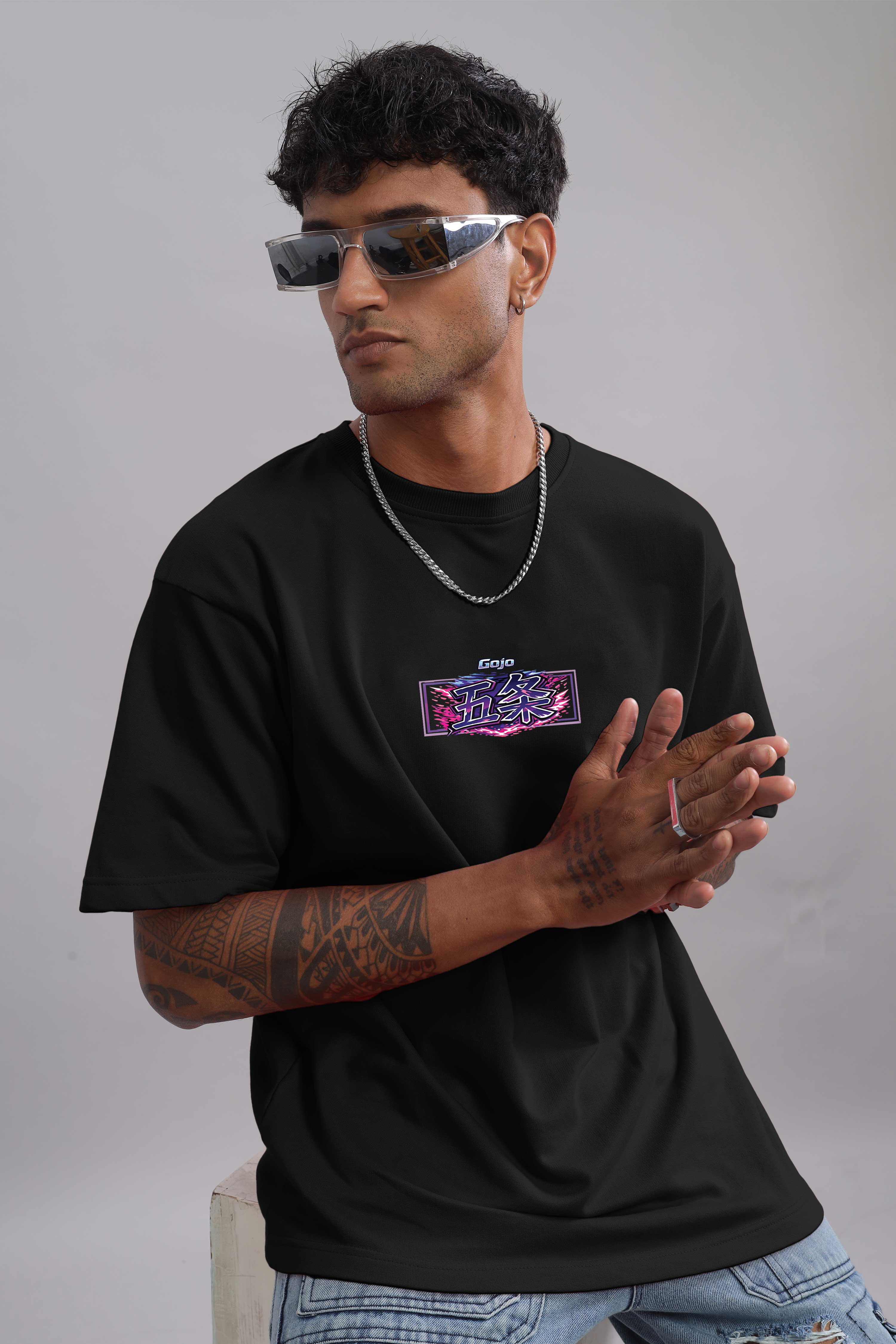 Limitless Anime Oversized T-Shirt – 240 GSM French Terry | Premium DTF Back Print | Unisex Streetwear