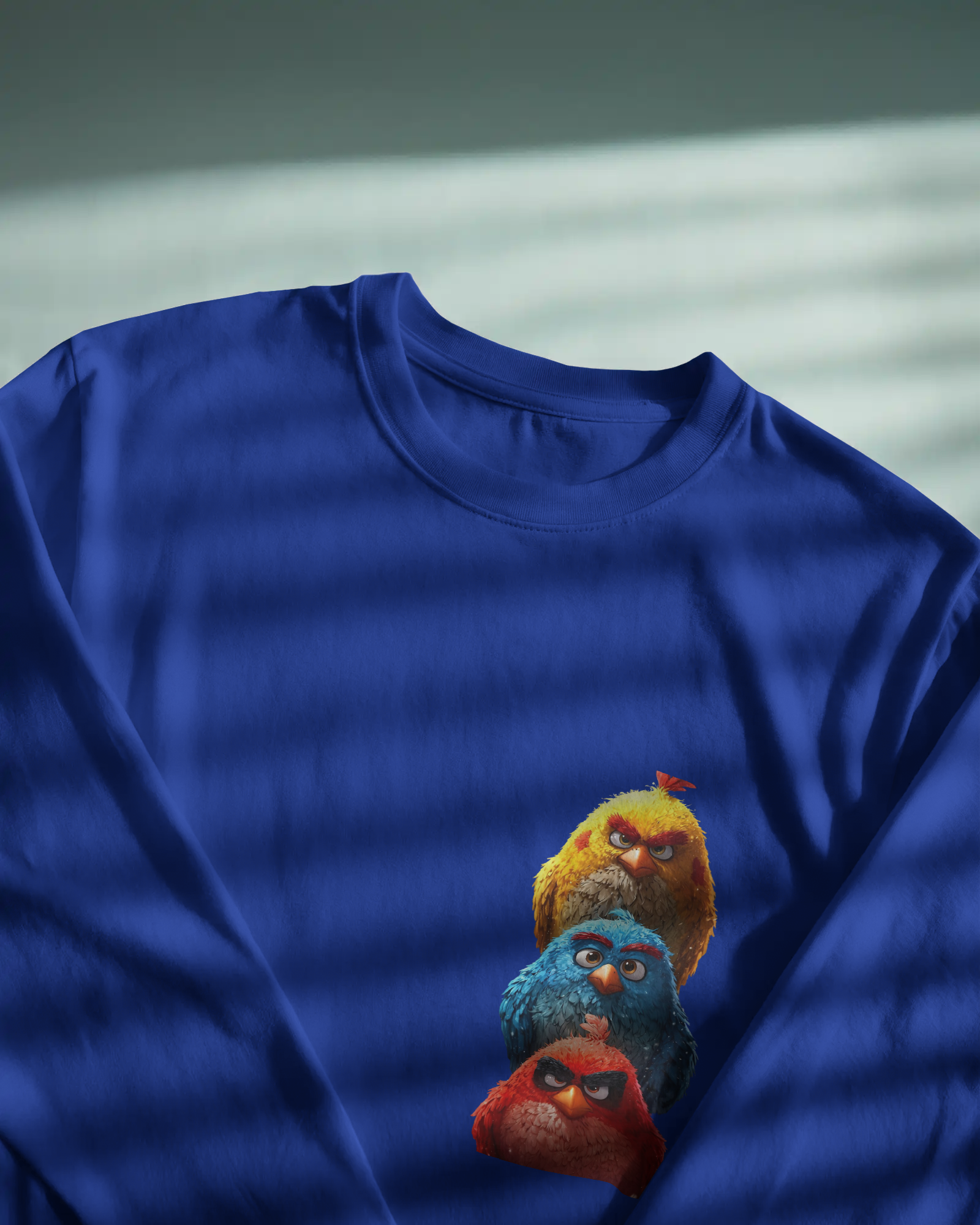 Triple Threat Angry Birds Cartoon Men's Full Sleeve T-Shirt | Teeyatra