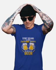 Brew-tifully Sarcastic Men's Classic Crew T-Shirt | Teeyatra | Abstract
