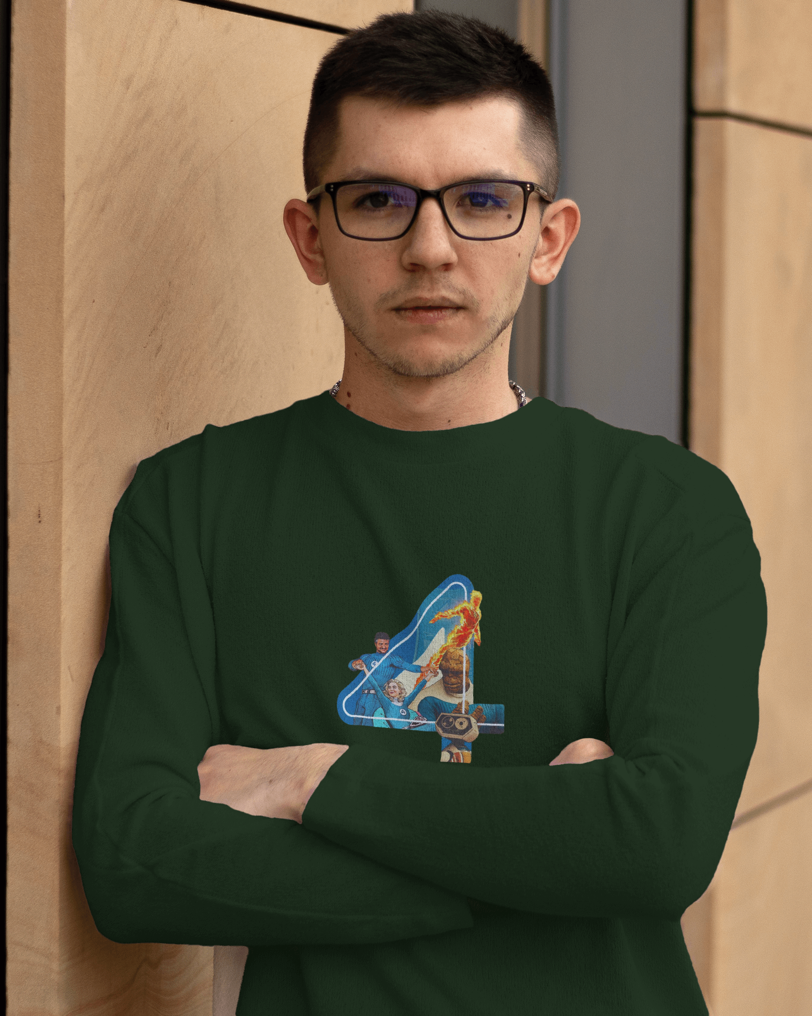 Marvel's Fantastic Four Team-Up Men's Full Sleeve T-Shirt | Teeyatra