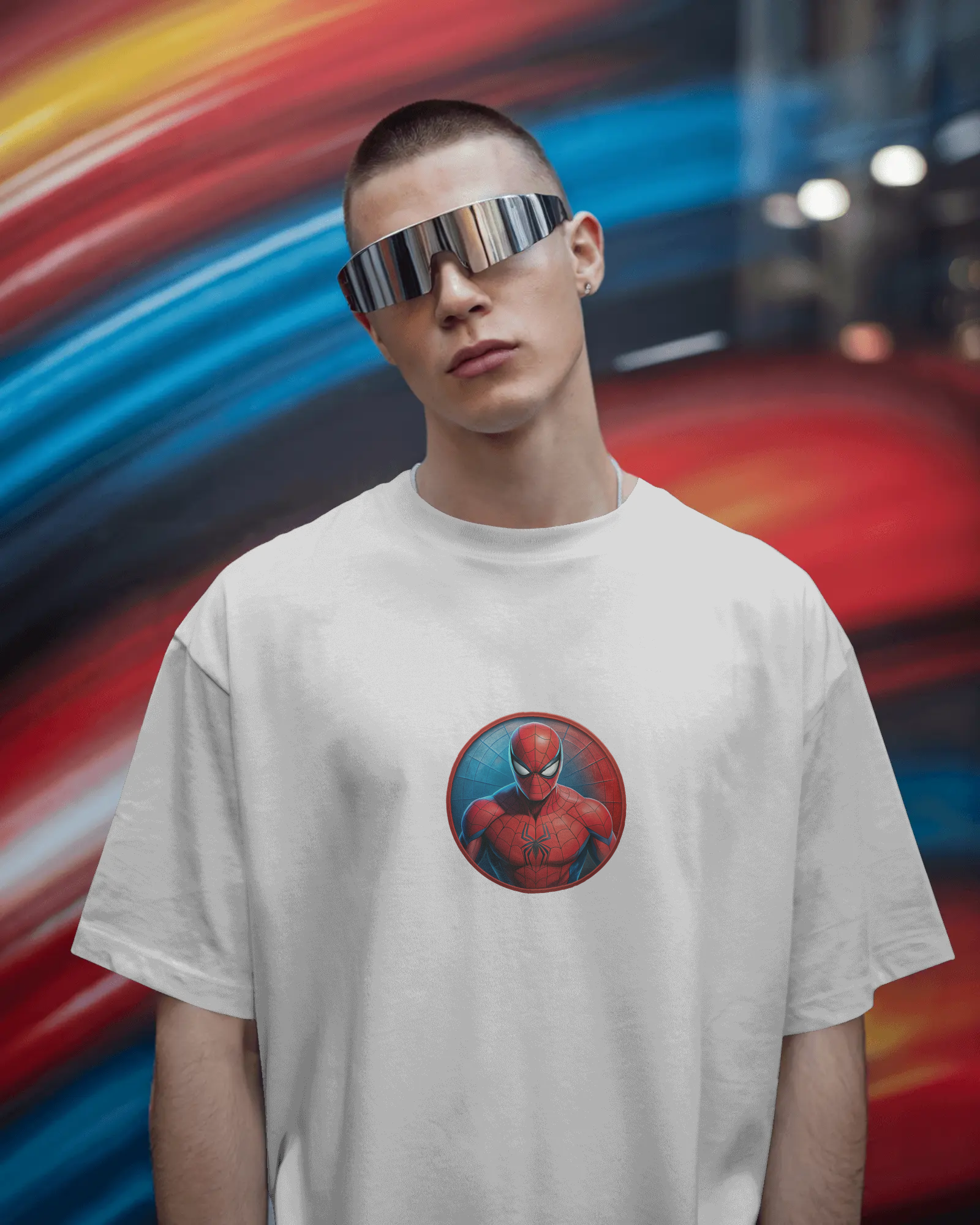 Marvel's The Great Power Men's Oversized Classic T-shirt | Teeyatra