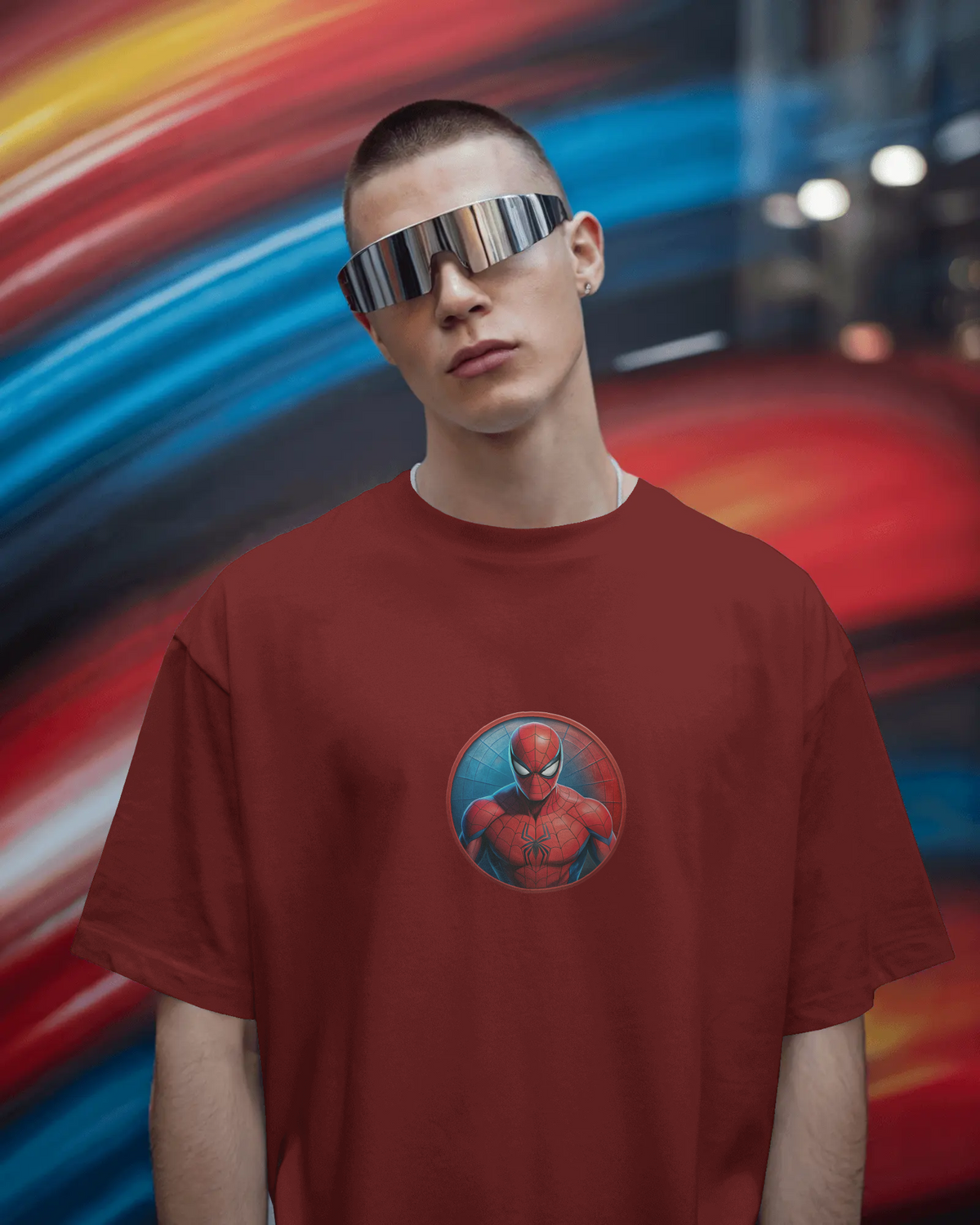 Marvel's The Great Power Men's Oversized Classic T-shirt | Teeyatra