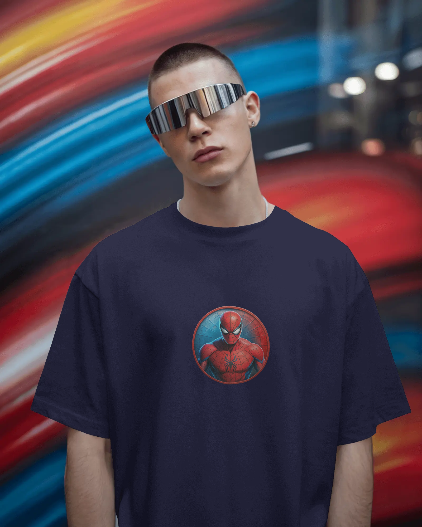 Marvel's The Great Power Men's Oversized Classic T-shirt | Teeyatra