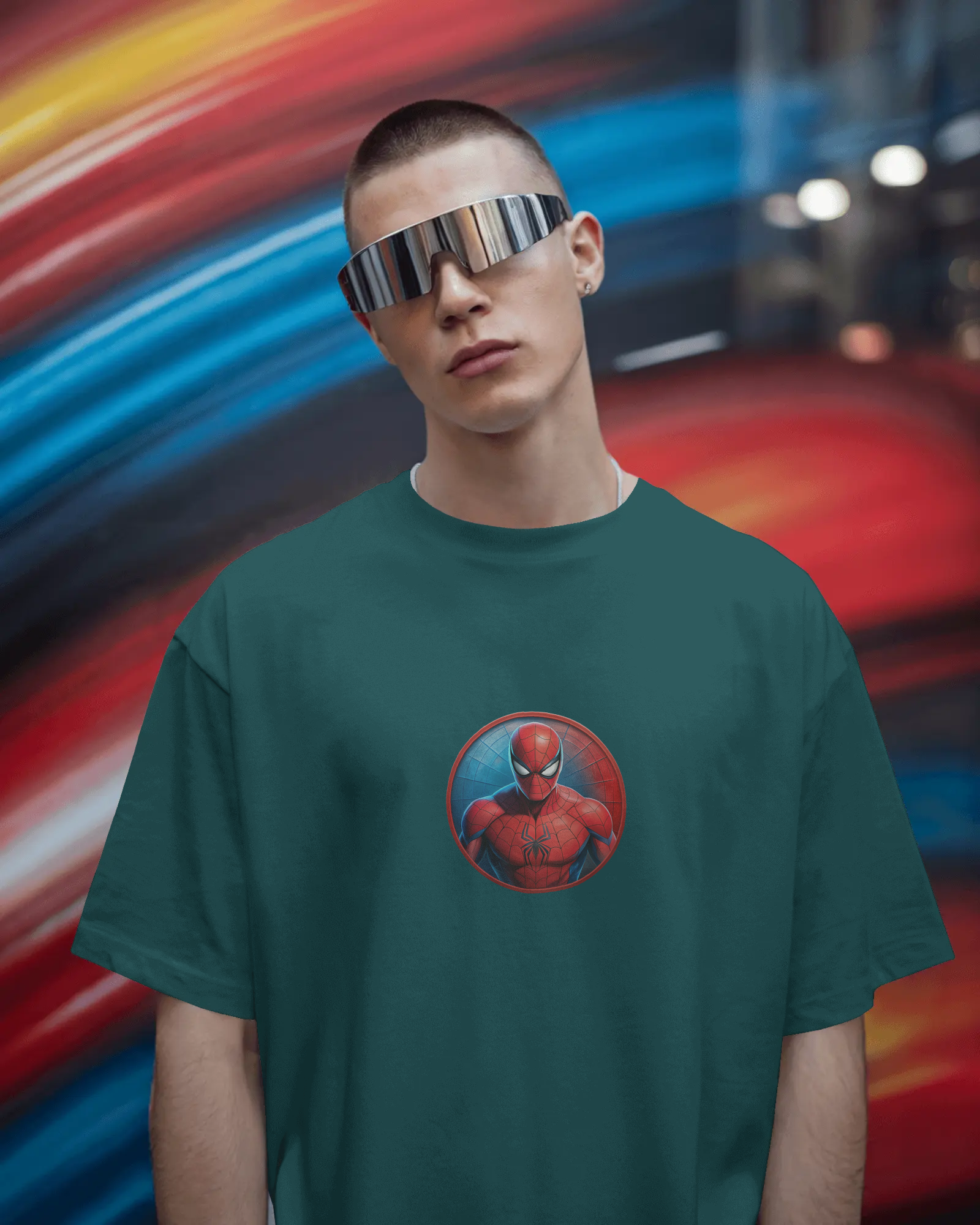 Marvel's The Great Power Men's Oversized Classic T-shirt | Teeyatra