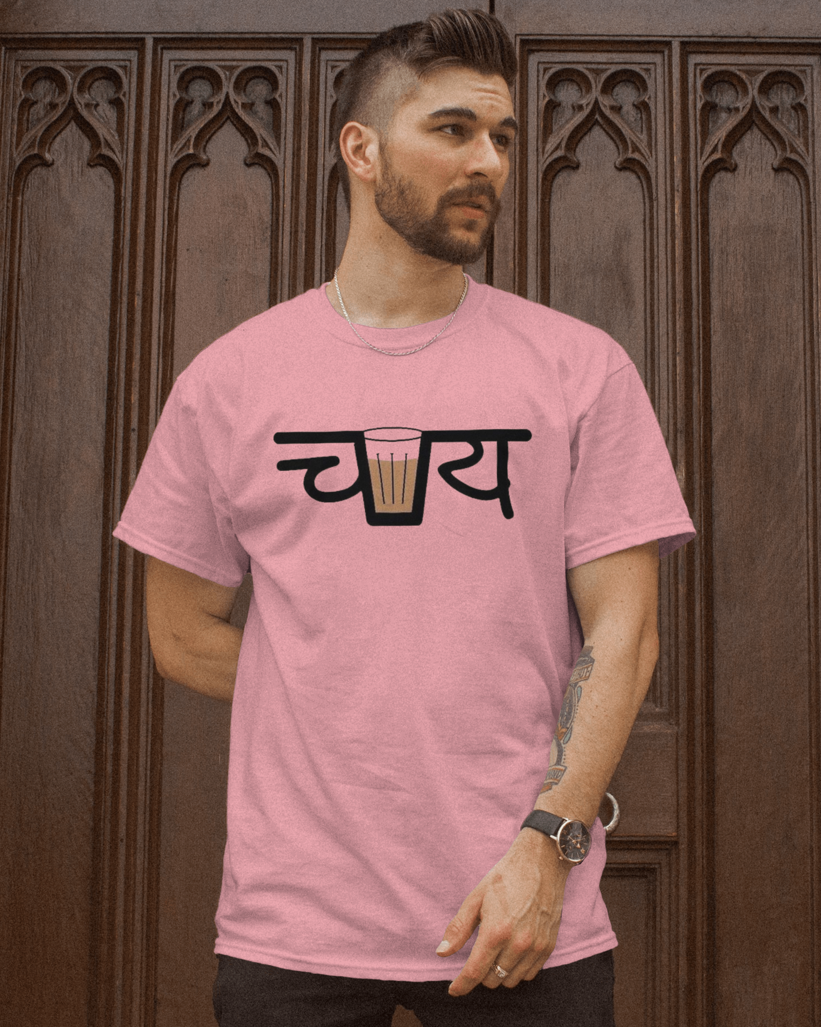 Life is Brew-tiful with Chai Men's Classic Crew T-Shirt | Teeyatra | Abstract