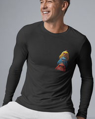 Triple Threat Angry Birds Cartoon Men's Full Sleeve T-Shirt | Teeyatra