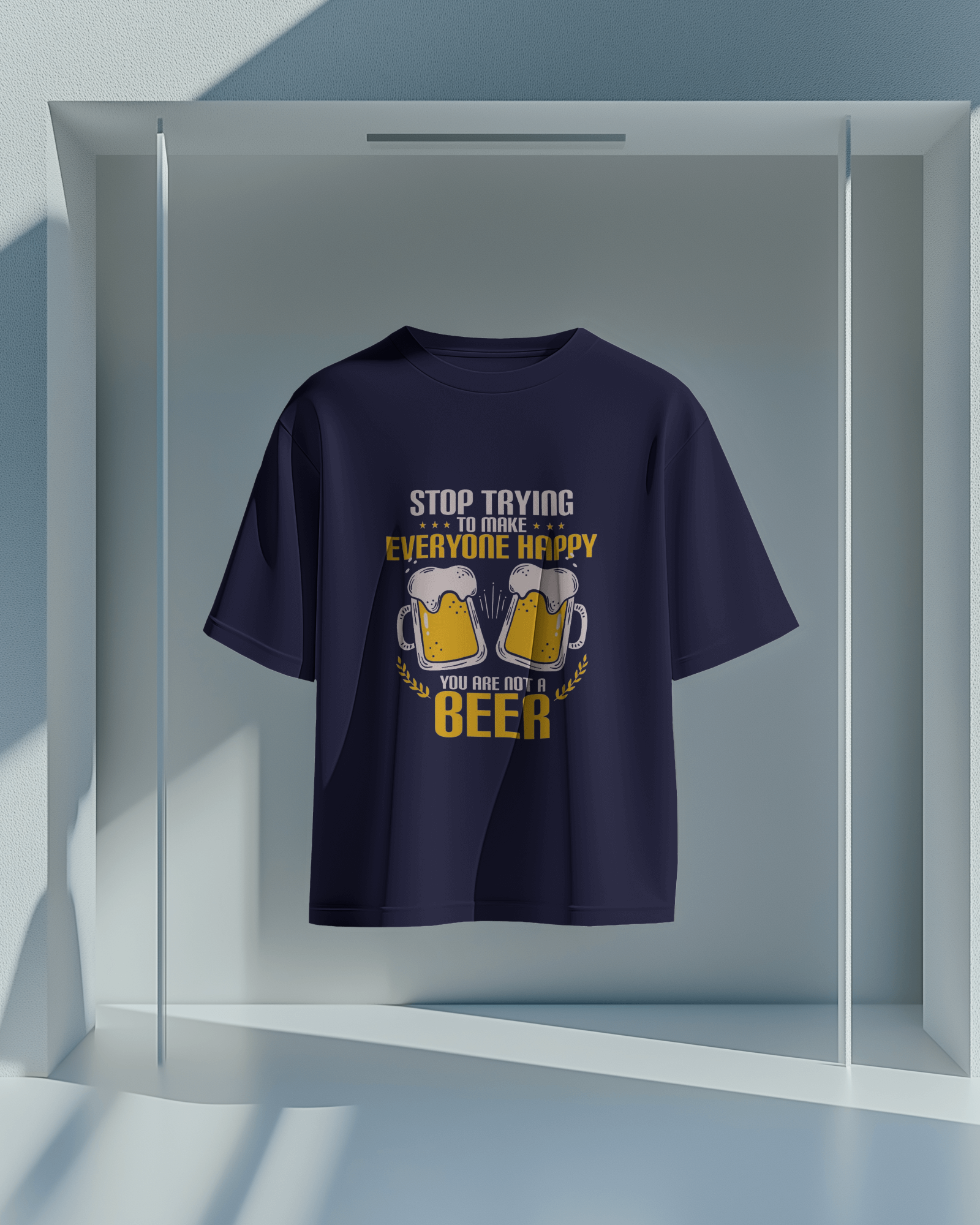 Brew-tifully Sarcastic Ladies Classic Crew T-Shirt | Teeyatra | Abstract