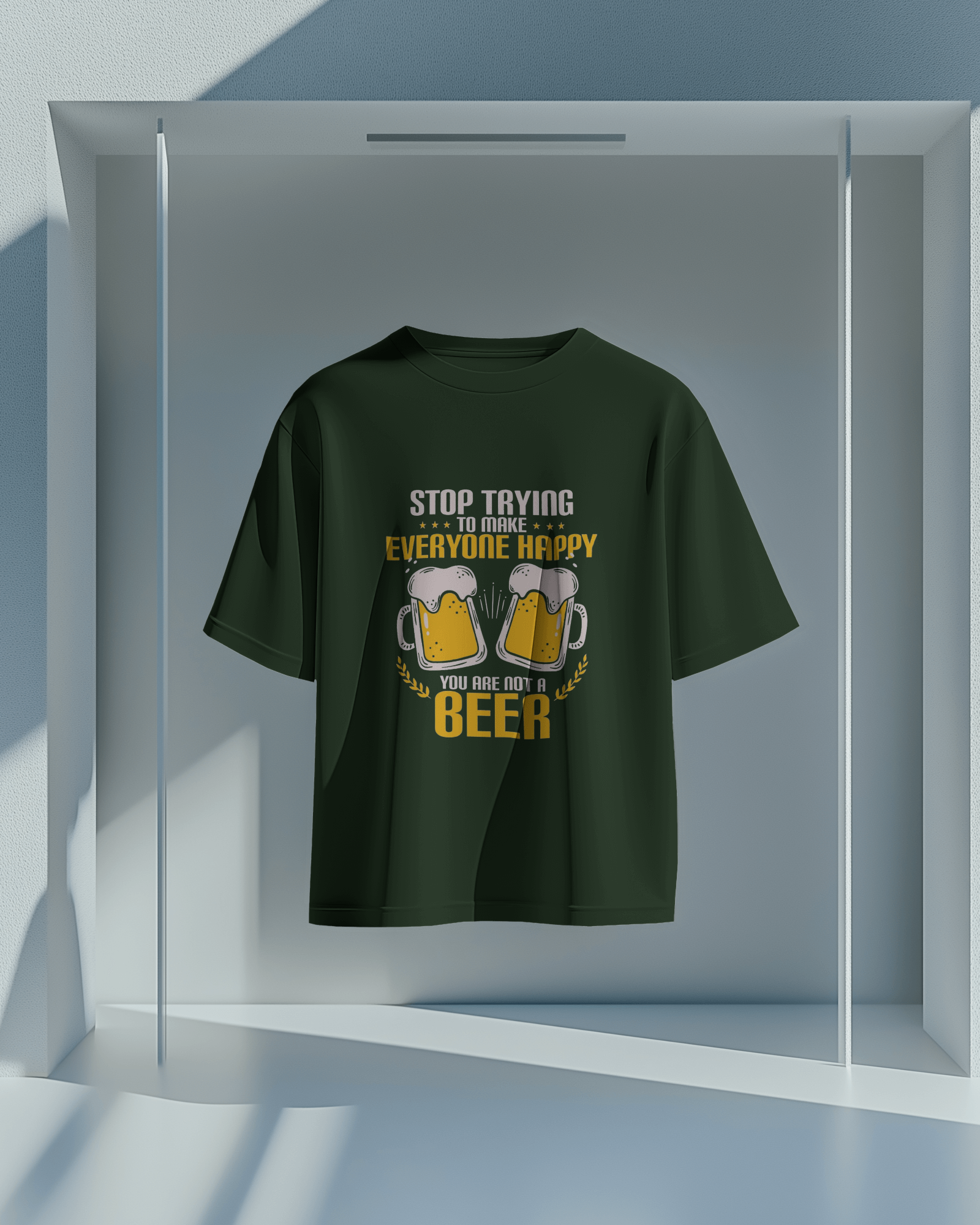 Brew-tifully Sarcastic Ladies Classic Crew T-Shirt | Teeyatra | Abstract