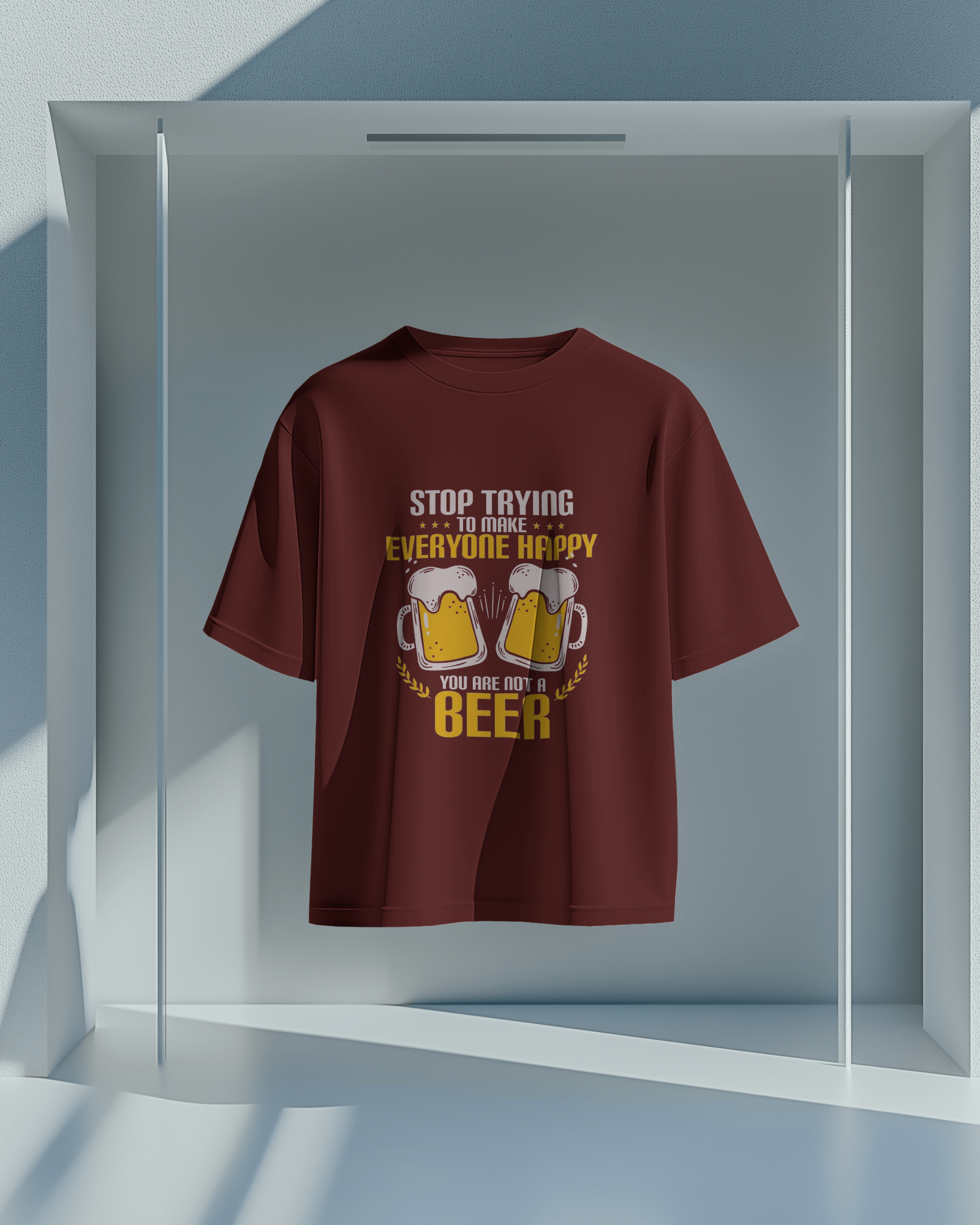 Brew-tifully Sarcastic Ladies Classic Crew T-Shirt | Teeyatra | Abstract