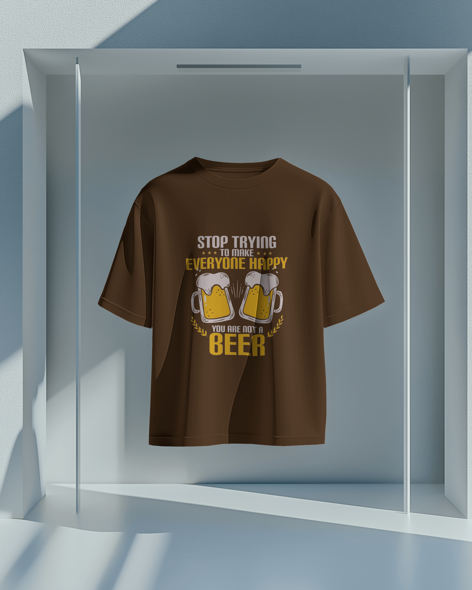 Brew-tifully Sarcastic Ladies Classic Crew T-Shirt | Teeyatra | Abstract