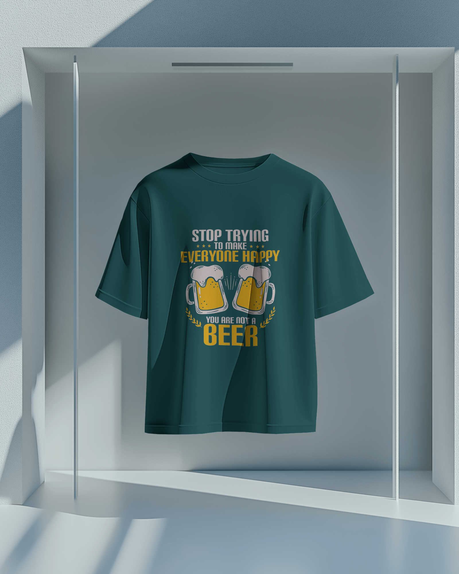 Brew-tifully Sarcastic Ladies Classic Crew T-Shirt | Teeyatra | Abstract