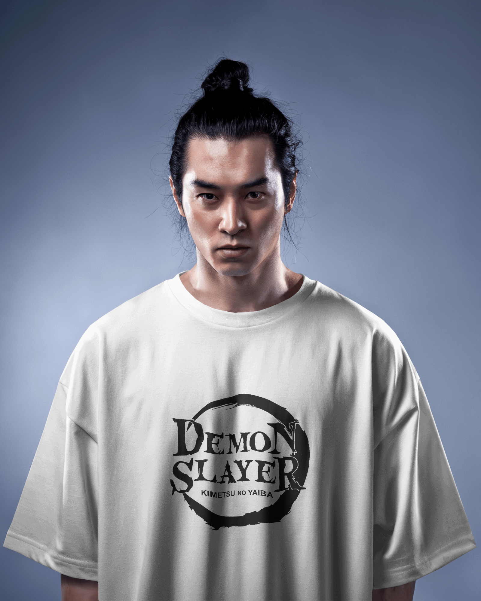 Tanjiro Kamado Men's Terry Oversized Tee | Demon Slayer  | Teeyatra | Anime
