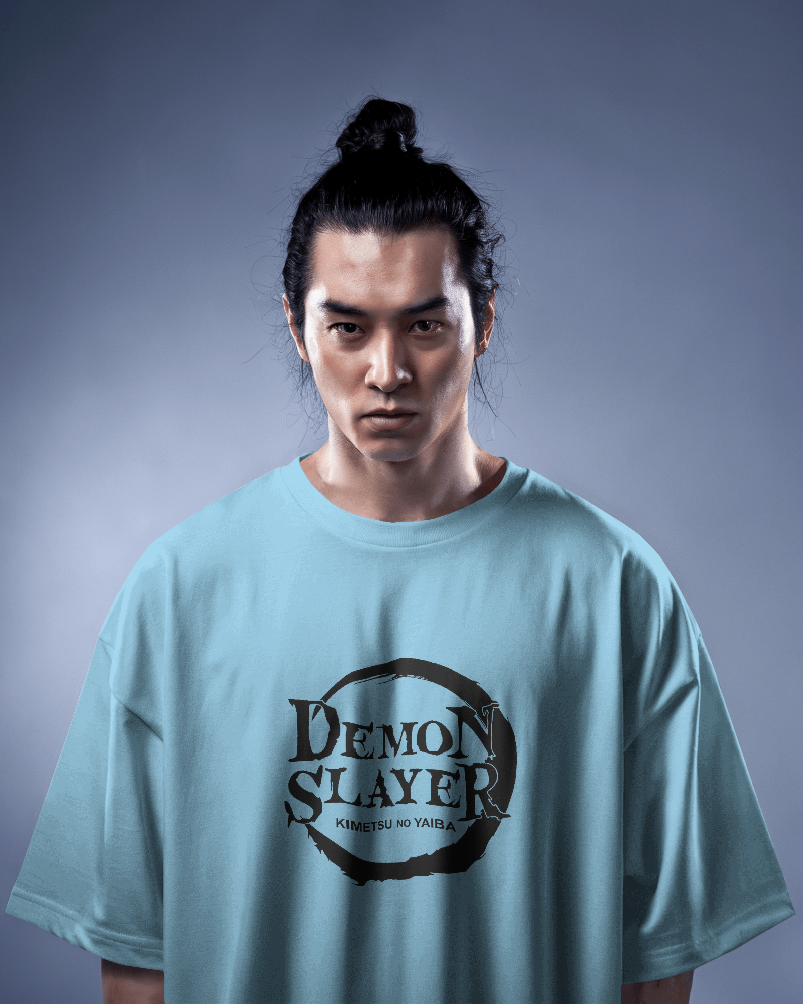 Tanjiro Kamado Men's Terry Oversized Tee | Demon Slayer  | Teeyatra | Anime