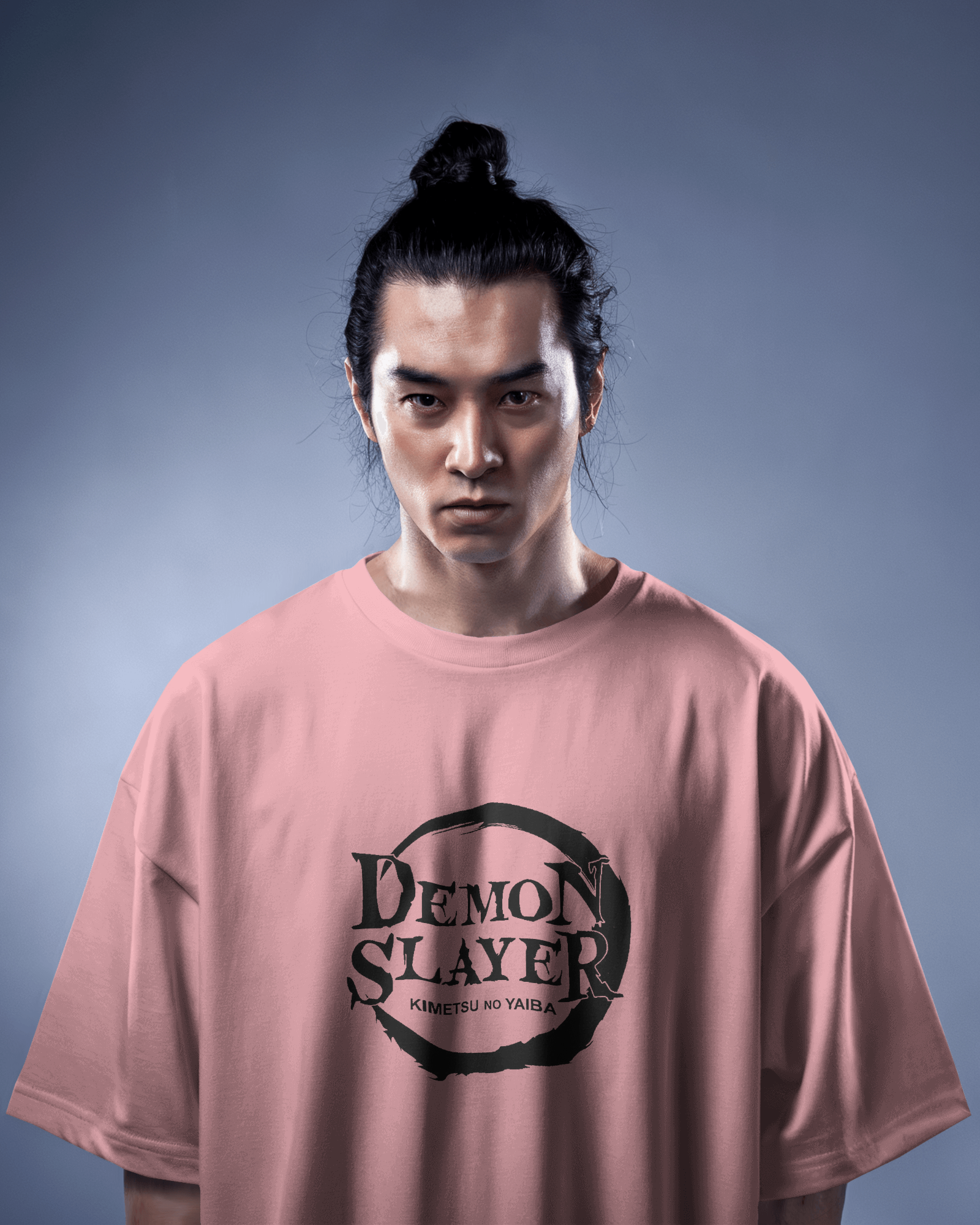 Tanjiro Kamado Men's Terry Oversized Tee | Demon Slayer  | Teeyatra | Anime