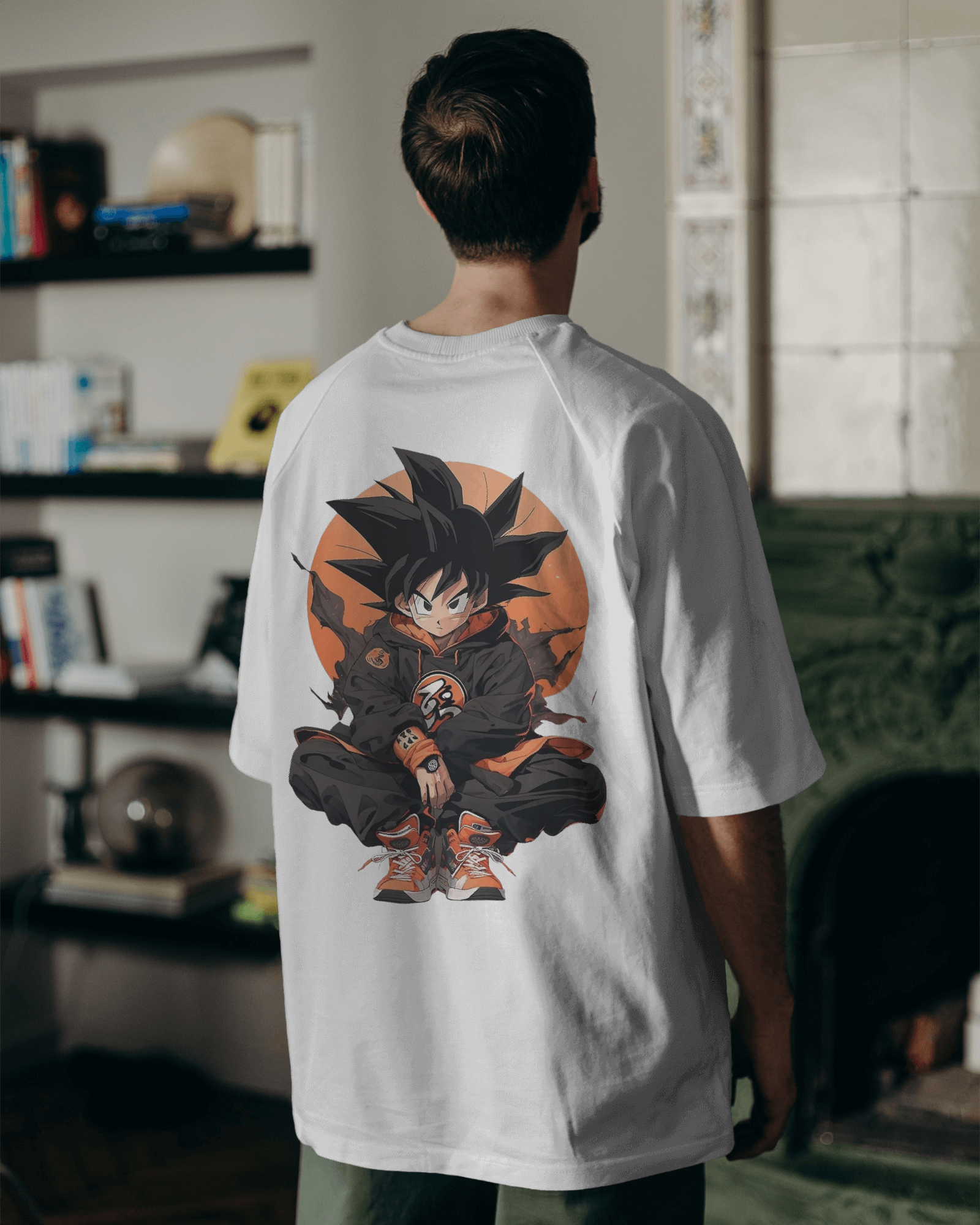 Dragon Ball Z: Urban Saiyan Anime Men's Oversized Classic T-shirt | Teeyatra