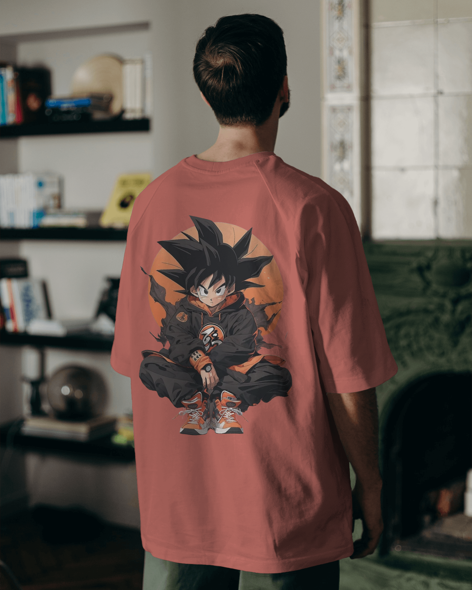 Dragon Ball Z: Urban Saiyan Anime Men's Oversized Classic T-shirt | Teeyatra
