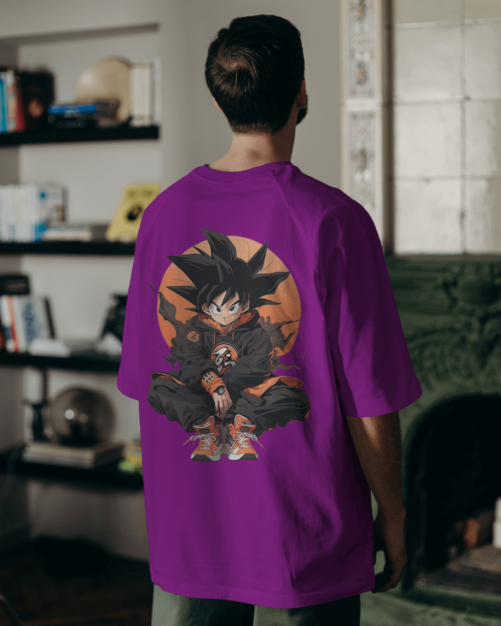 Dragon Ball Z: Urban Saiyan Anime Men's Oversized Classic T-shirt | Teeyatra