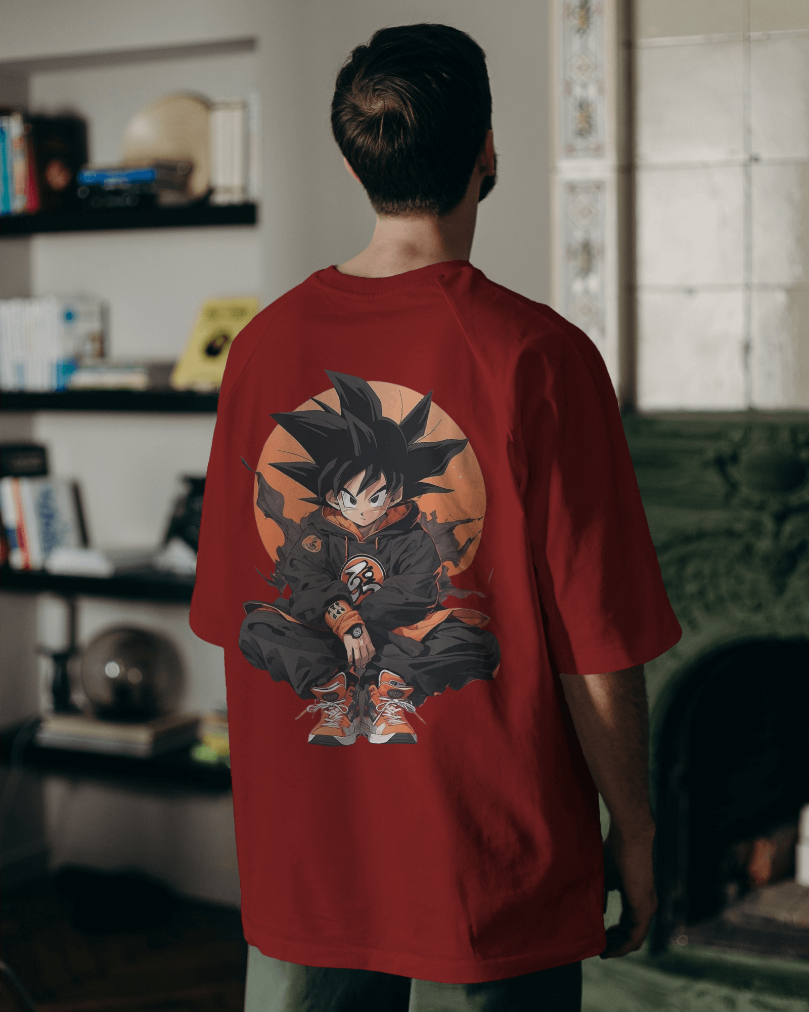 Dragon Ball Z: Urban Saiyan Anime Men's Oversized Classic T-shirt | Teeyatra
