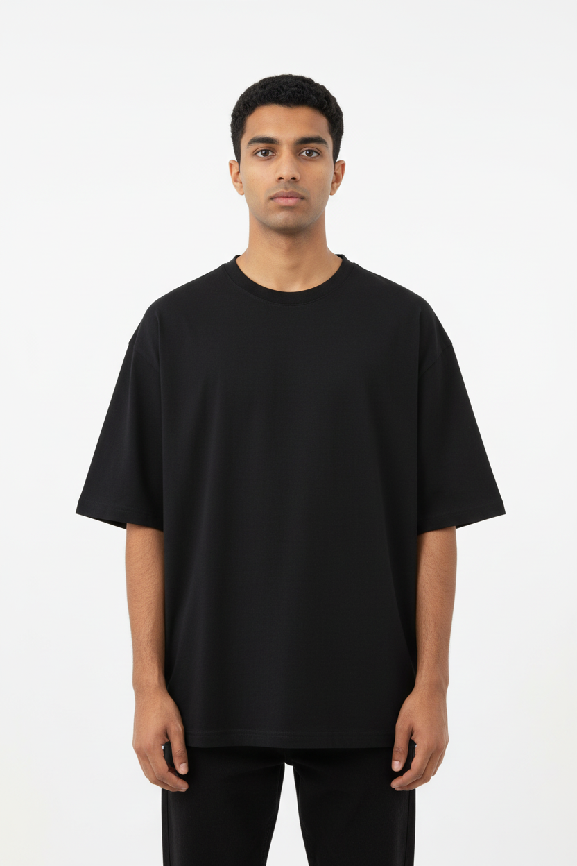 Men’s 240 GSM Oversized French Terry T-Shirt | Heavyweight Streetwear Tee