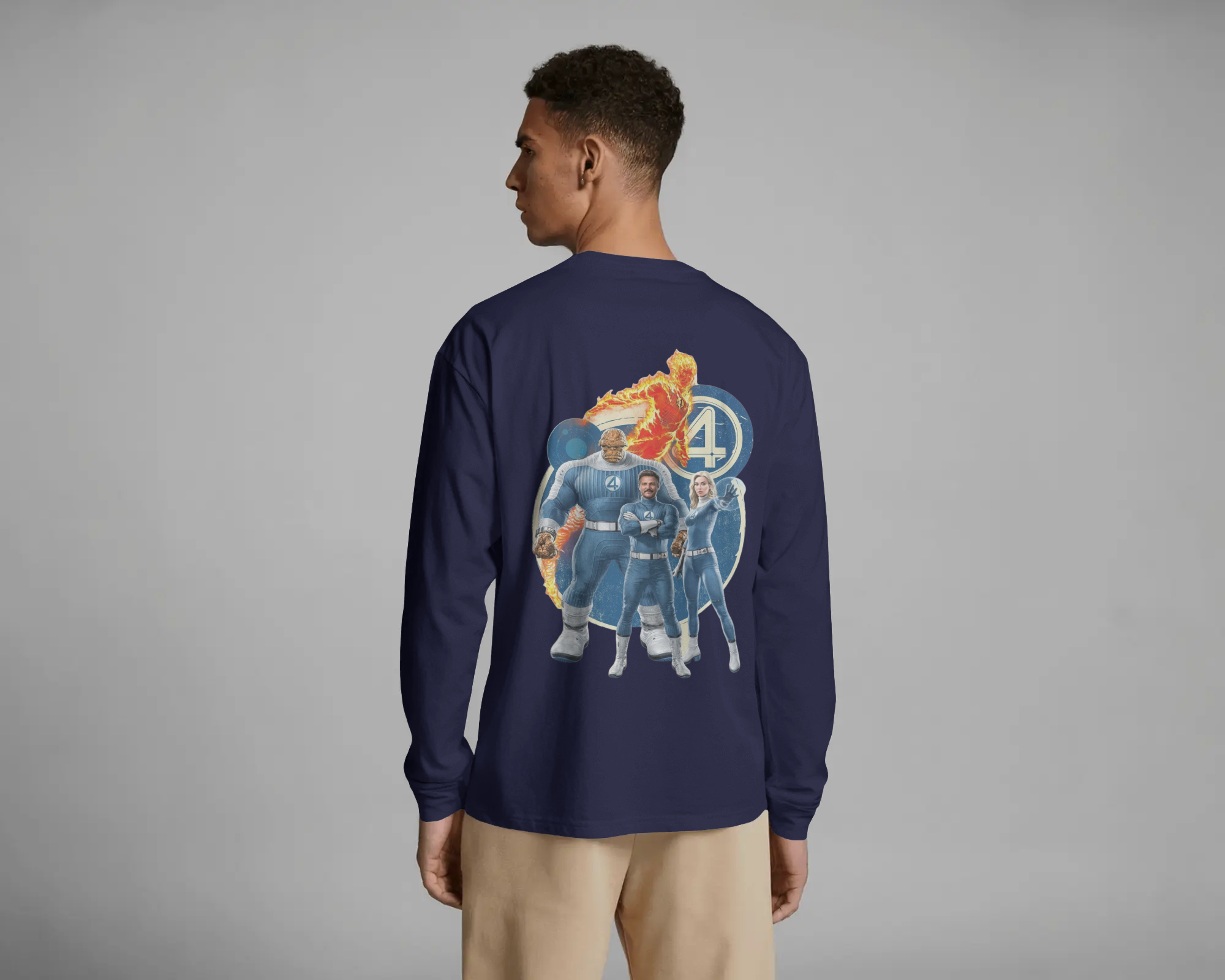 Marvel's Fantastic Four Team-Up Men's Full Sleeve T-Shirt | Teeyatra