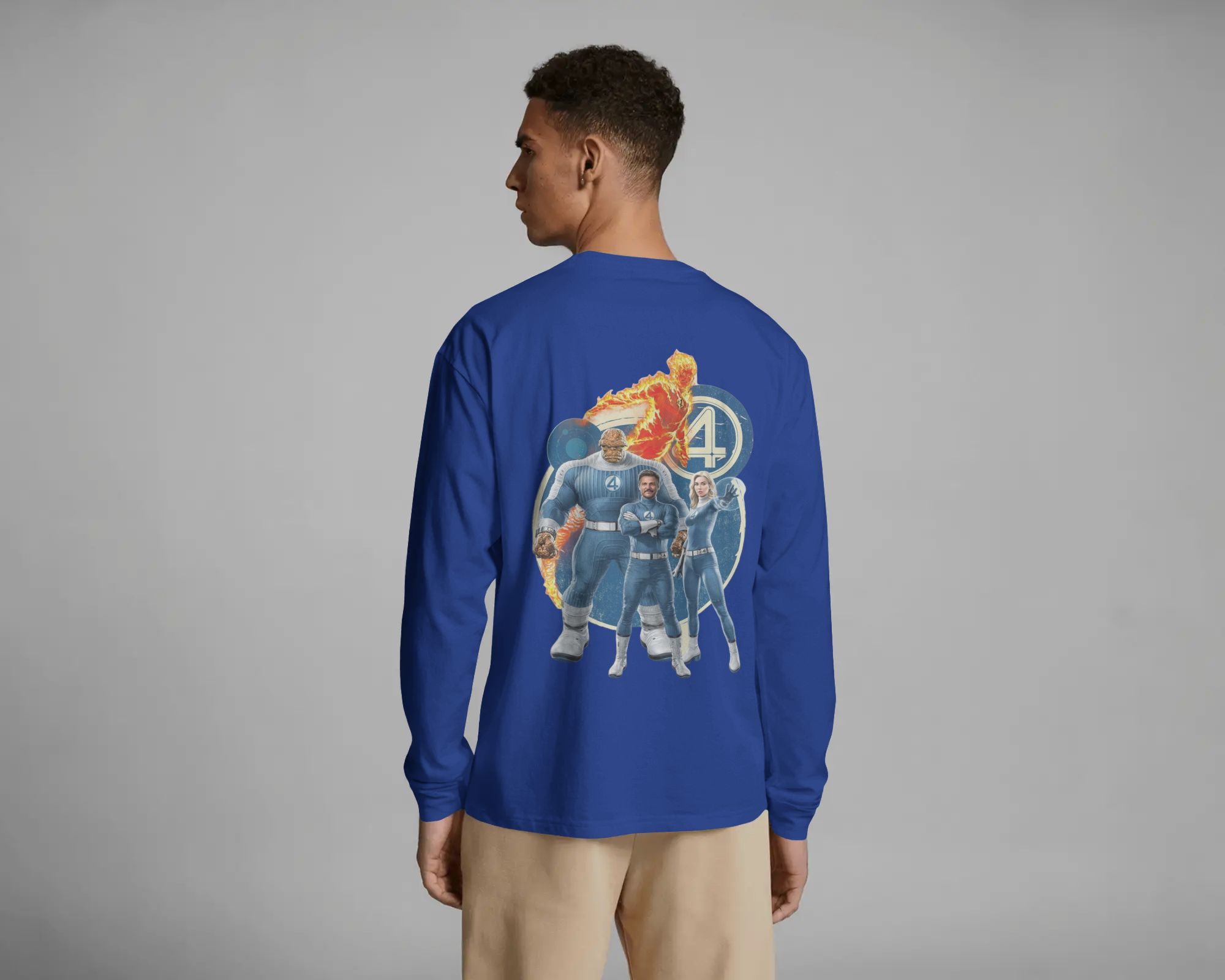 Marvel's Fantastic Four Team-Up Men's Full Sleeve T-Shirt | Teeyatra