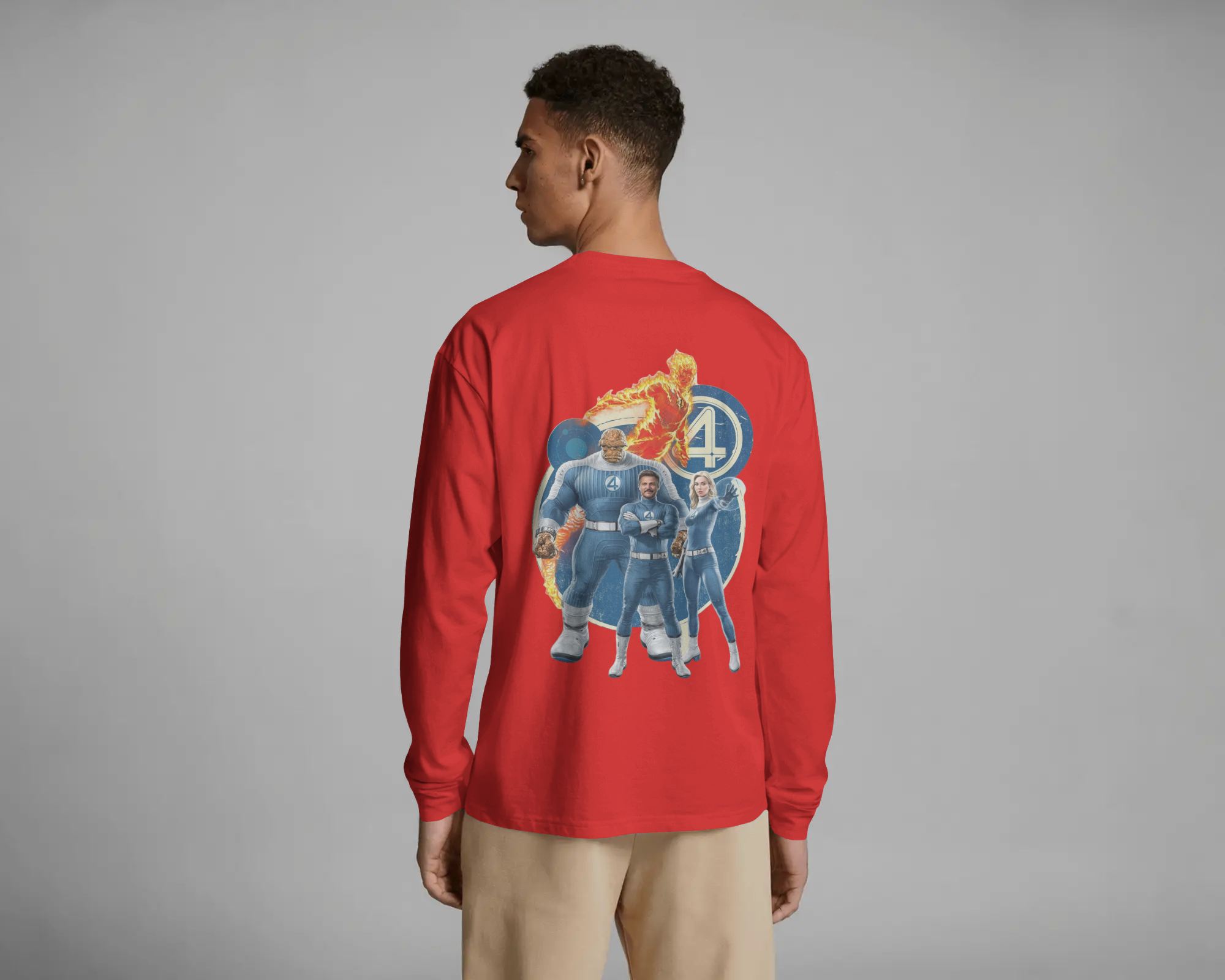 Marvel's Fantastic Four Team-Up Men's Full Sleeve T-Shirt | Teeyatra