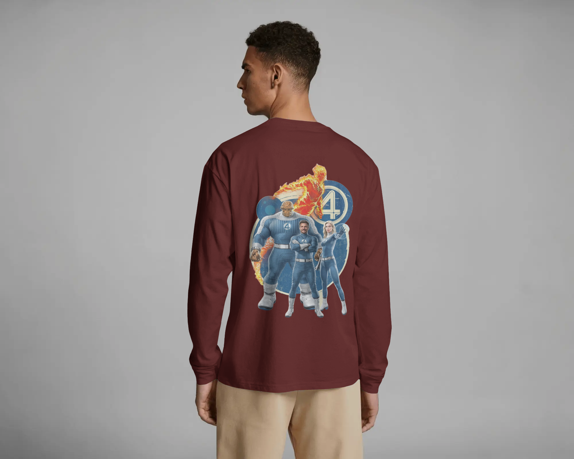 Marvel's Fantastic Four Team-Up Men's Full Sleeve T-Shirt | Teeyatra