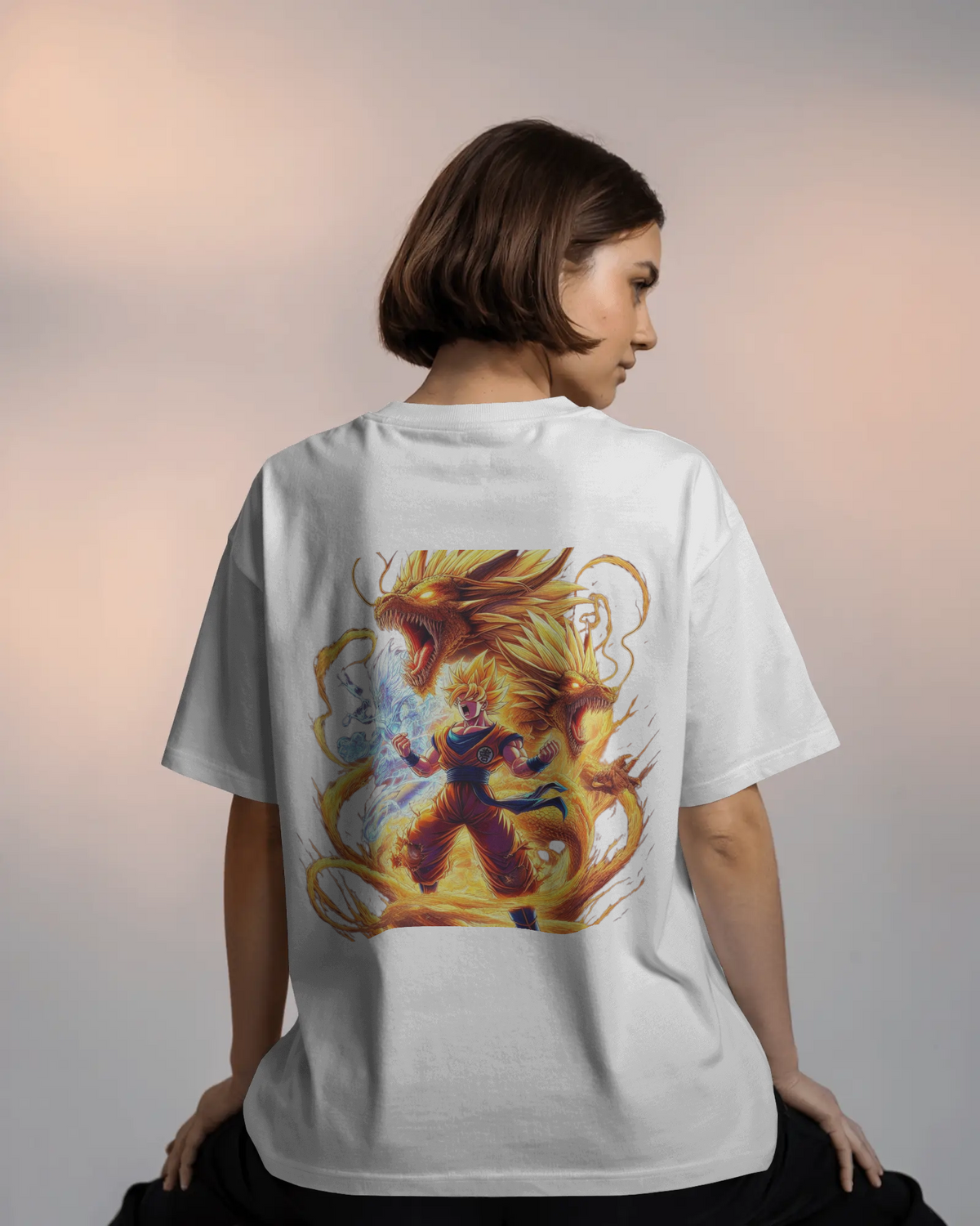 Dragon Ball Z Ladies Oversized Anime T-Shirt - Premium DBZ Tee | TEEYATRA
