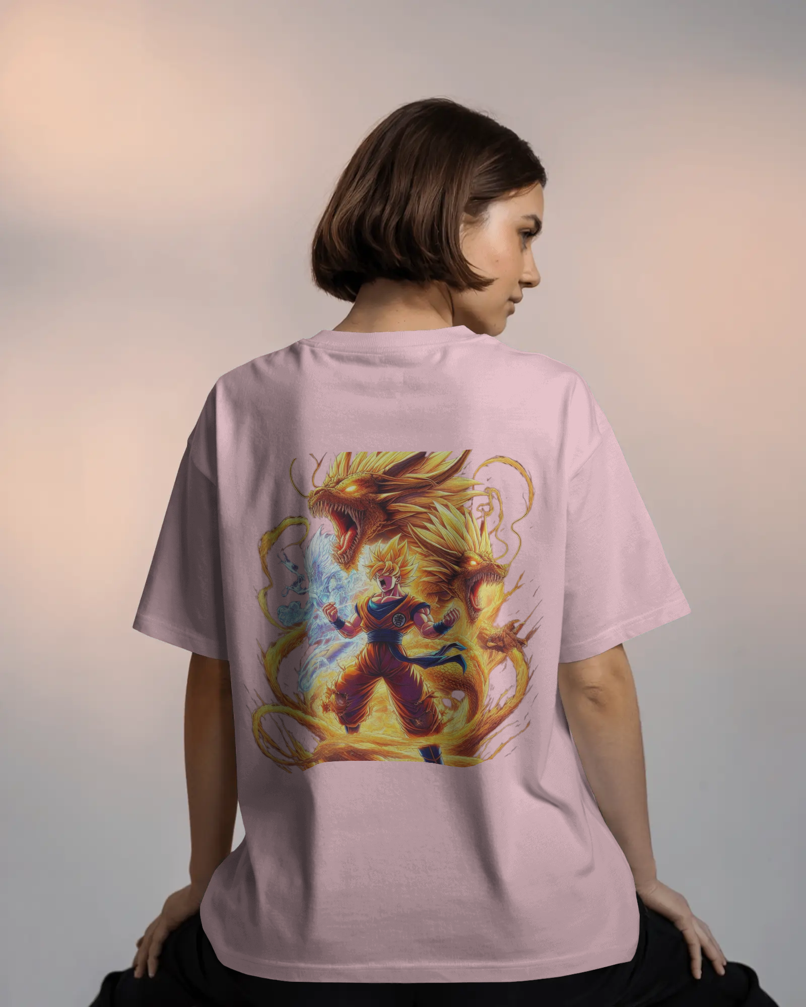 Dragon Ball Z Ladies Oversized Anime T-Shirt - Premium DBZ Tee | TEEYATRA
