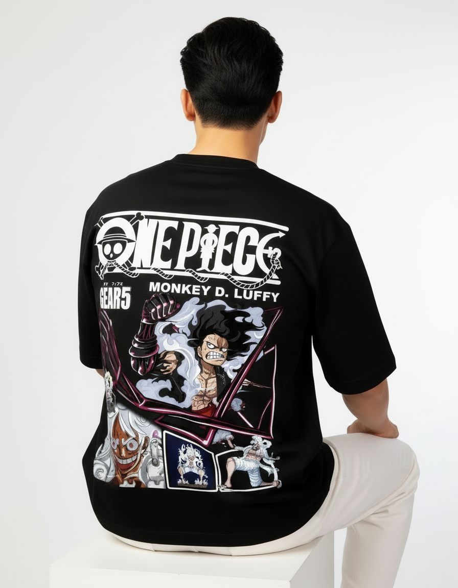 Luffy Gear 5 Liberation Warrior - Premium Oversized Anime T-Shirt by Teeyatra