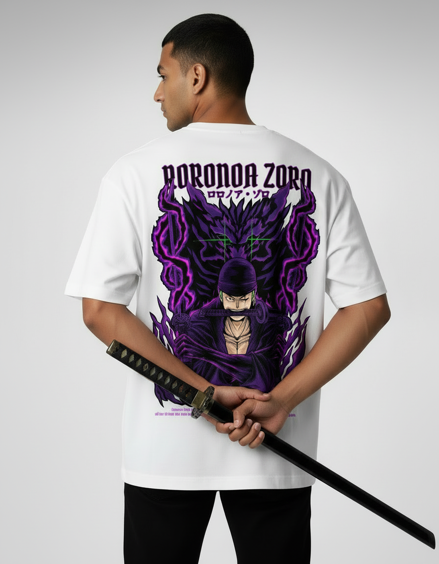 Roronoa Zoro - Three Sword Style | Premium Oversized T-Shirt - Black