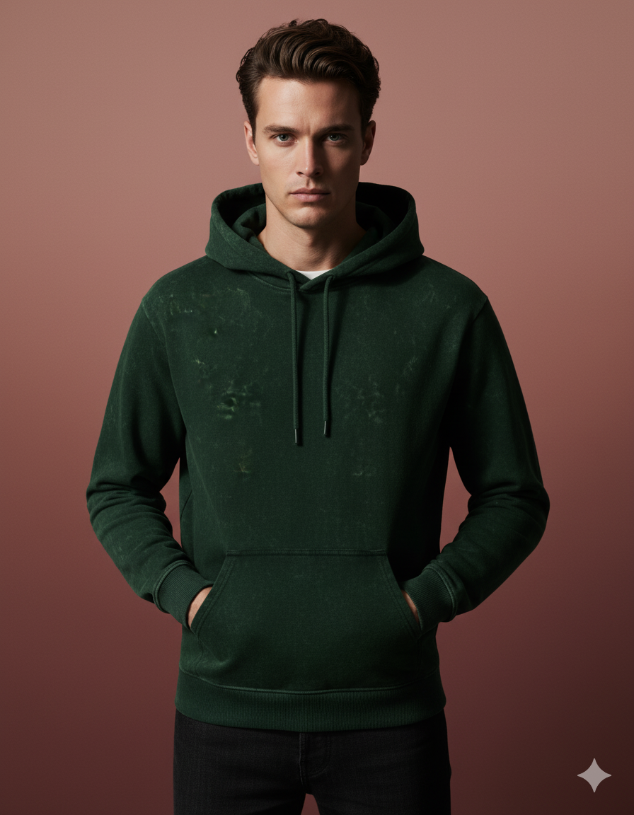 The Effortless Comfort Men's Acid Washed Hoodie | Teeyatra