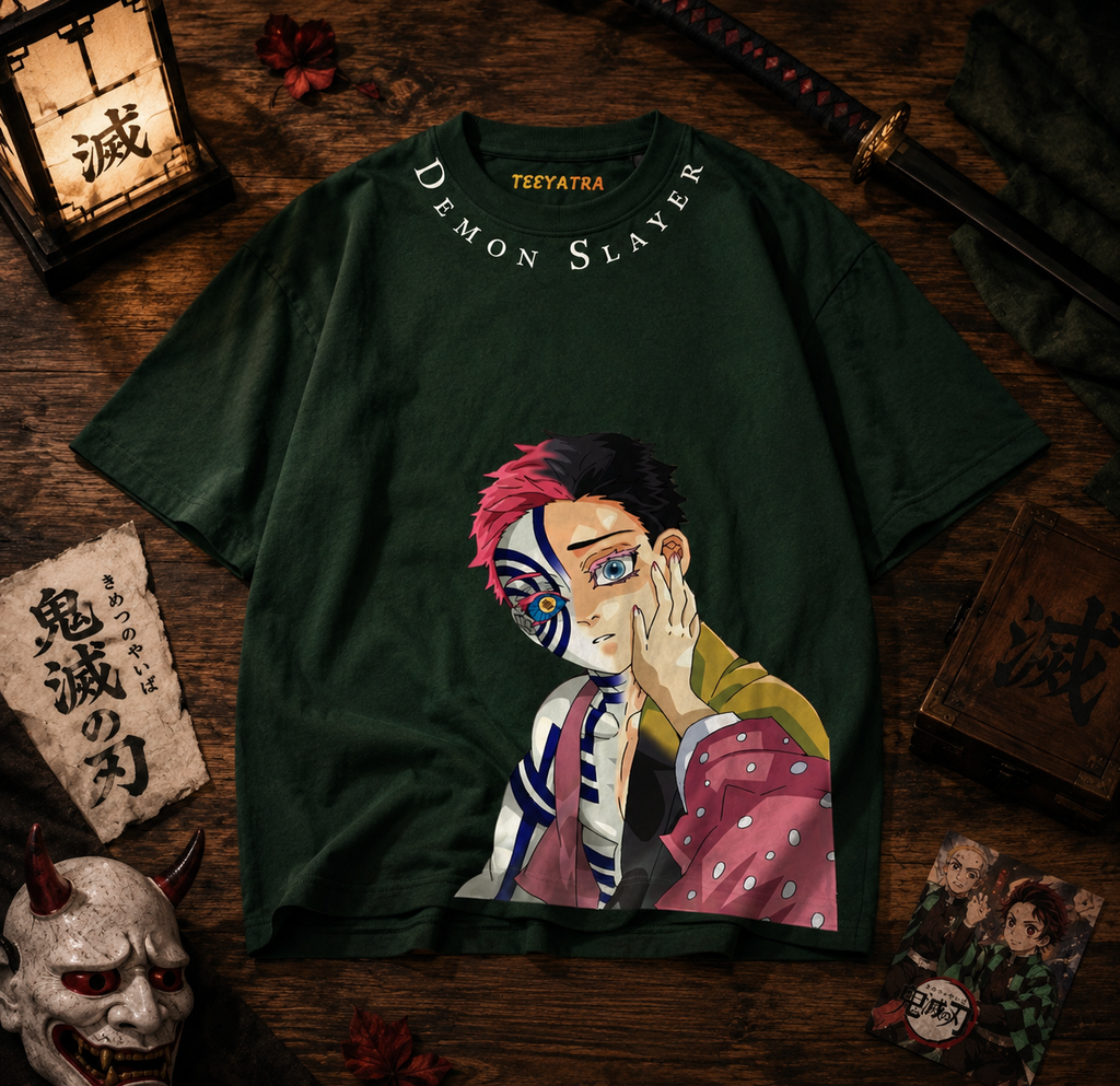 Teeyatra Demon Slayer Akaza Aura Oversized T-Shirt