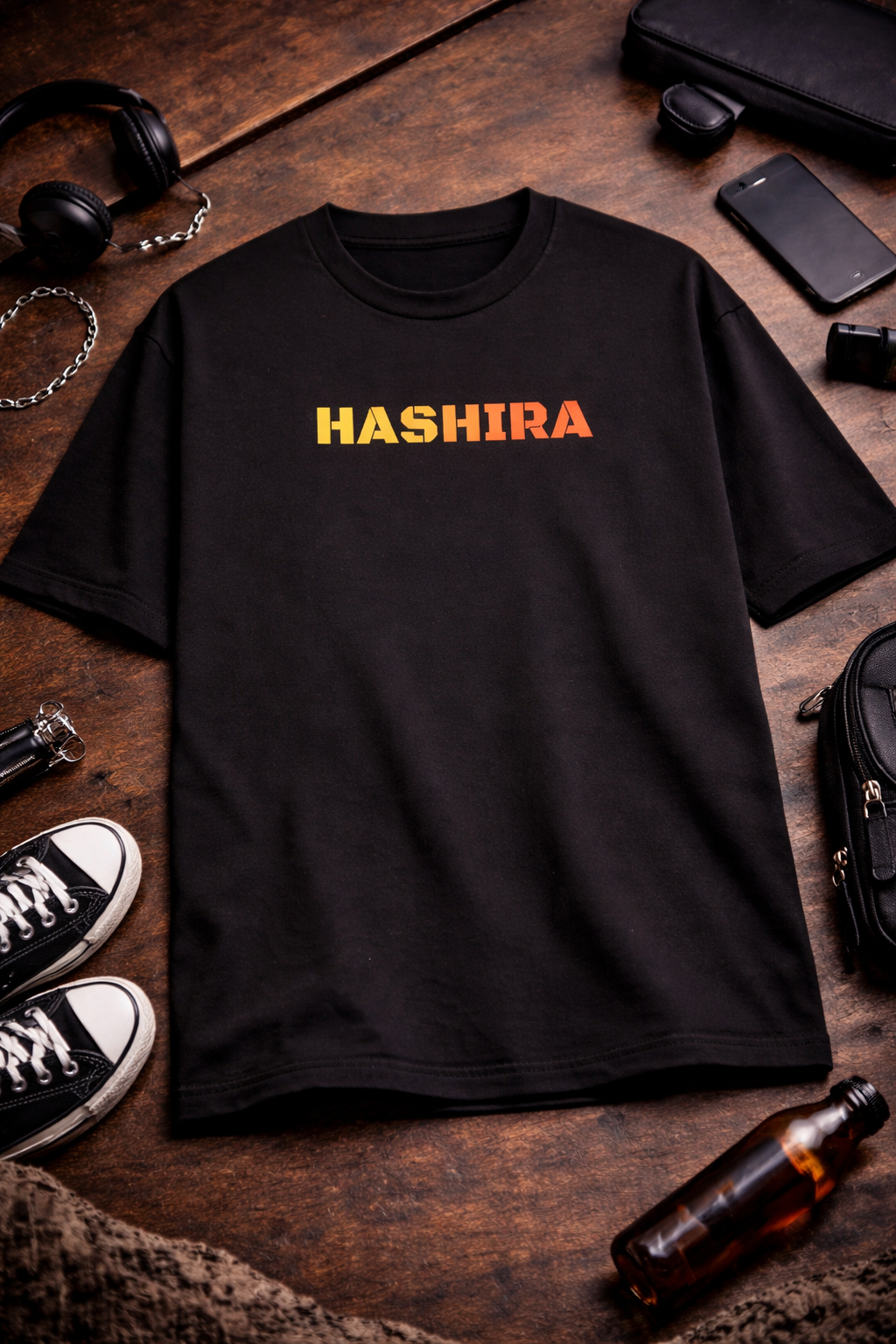 Hashira Unleashed: The Elite Nine Oversized Graphic Tee