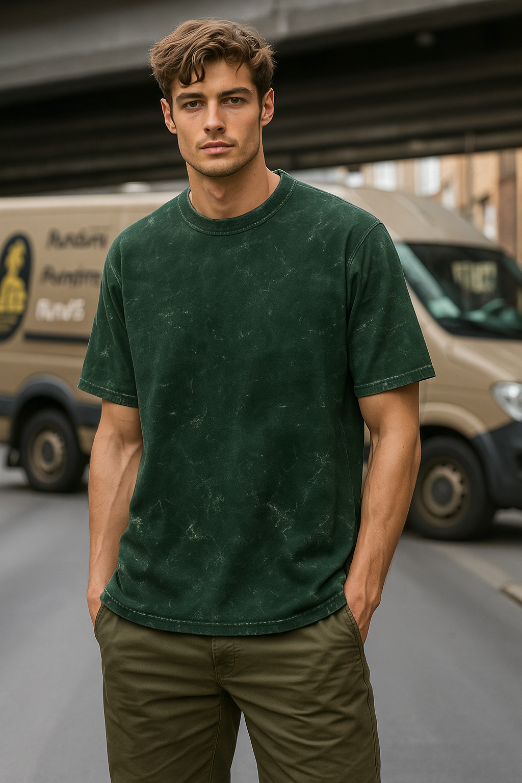 Starry Night Umbreon Men's Acid Washed Oversized Tee | Teeyatra | Anime | Cartoon