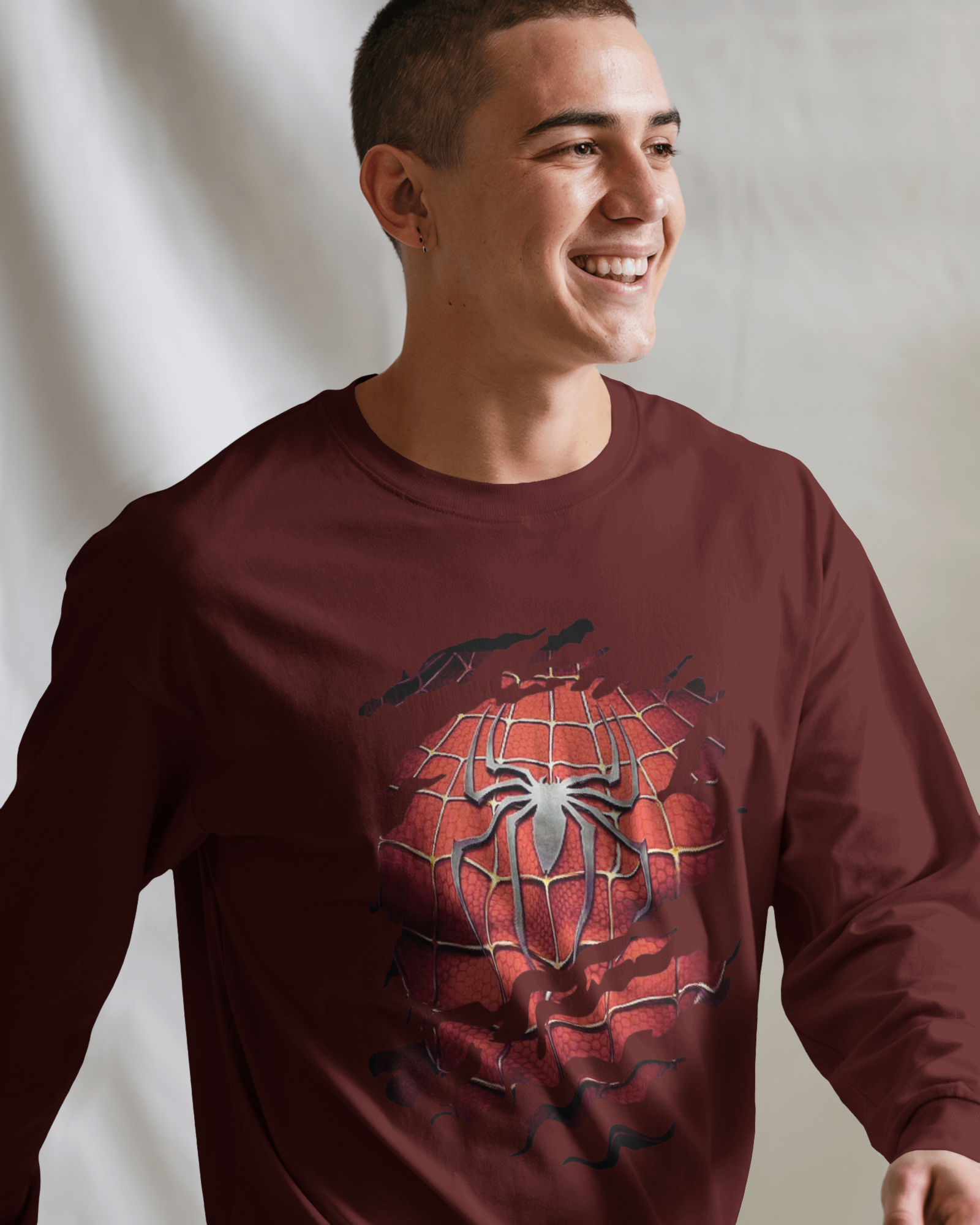 Unleash Your Inner Marvel Spider-Man, Men's Full Sleeve T-Shirt | Teeyatra