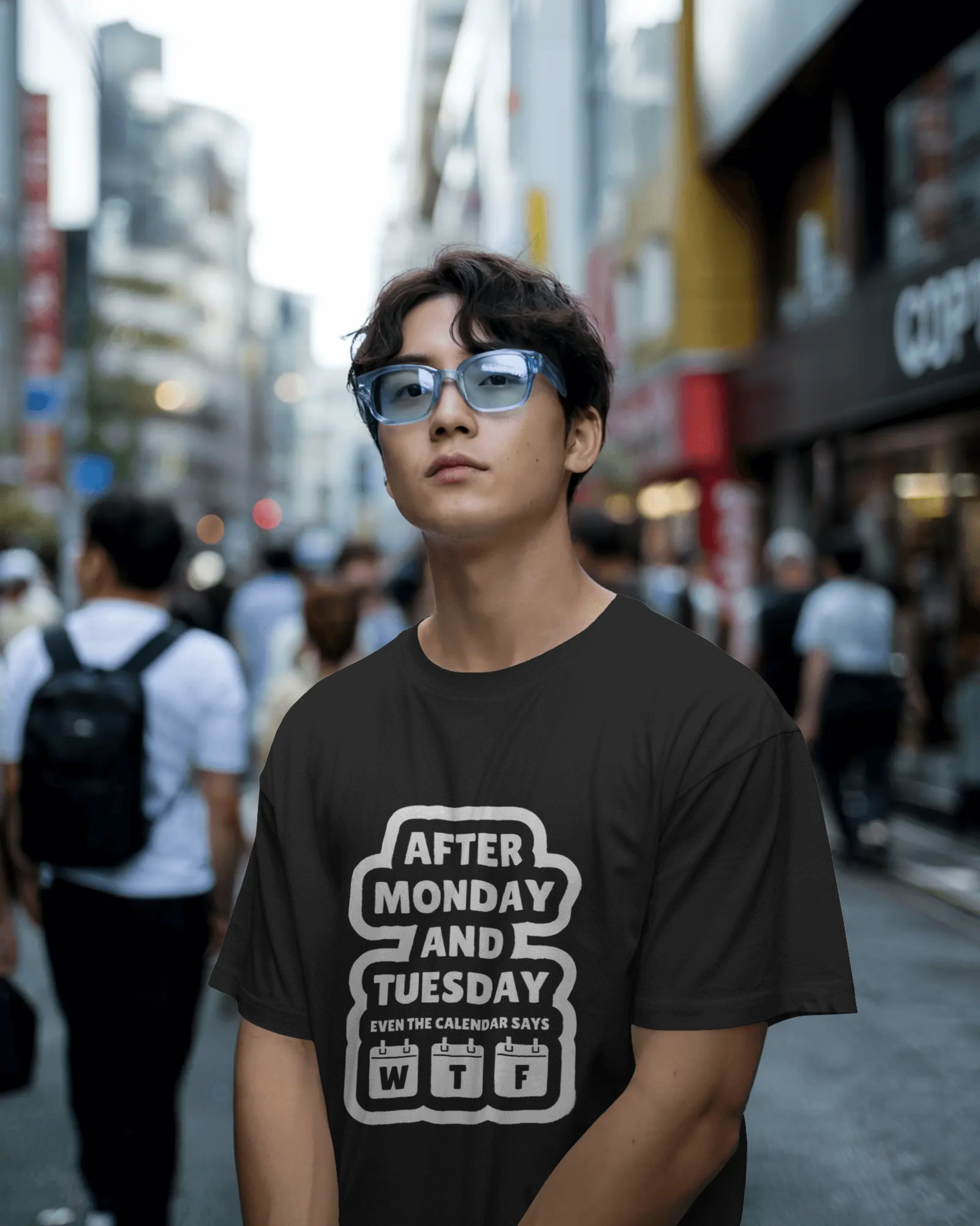 Humorous Work Week Men's Classic Crew T-Shirt | Teeyatra | Abstract