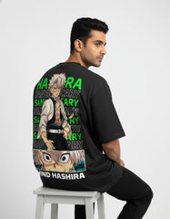Demon Slayer Sanemi Shinazugawa Men's Oversized T-Shirt | Teeyatra | Anime
