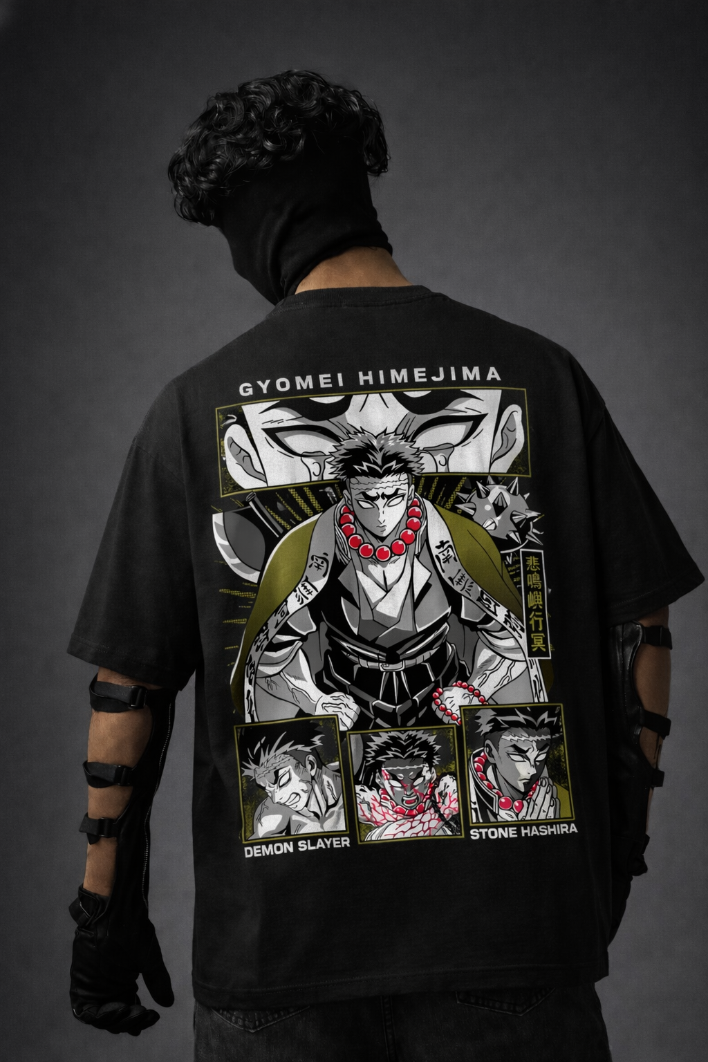 Teeyatra Stone Hashira Gyomei Oversized 240 GSM Tee