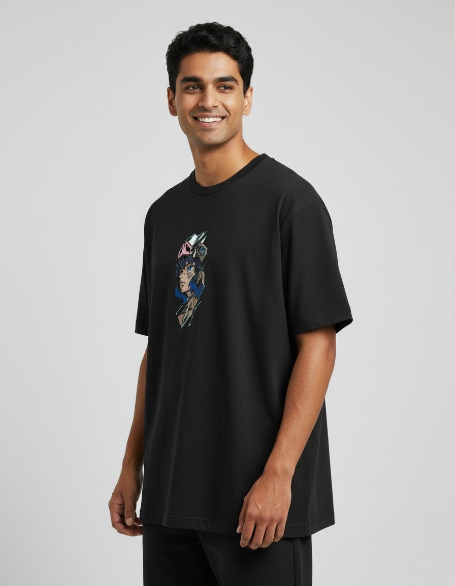 Inosuke Hashibira "Dual Nature" Edition – Premium 240 GSM Terry Cotton Oversized T-Shirt